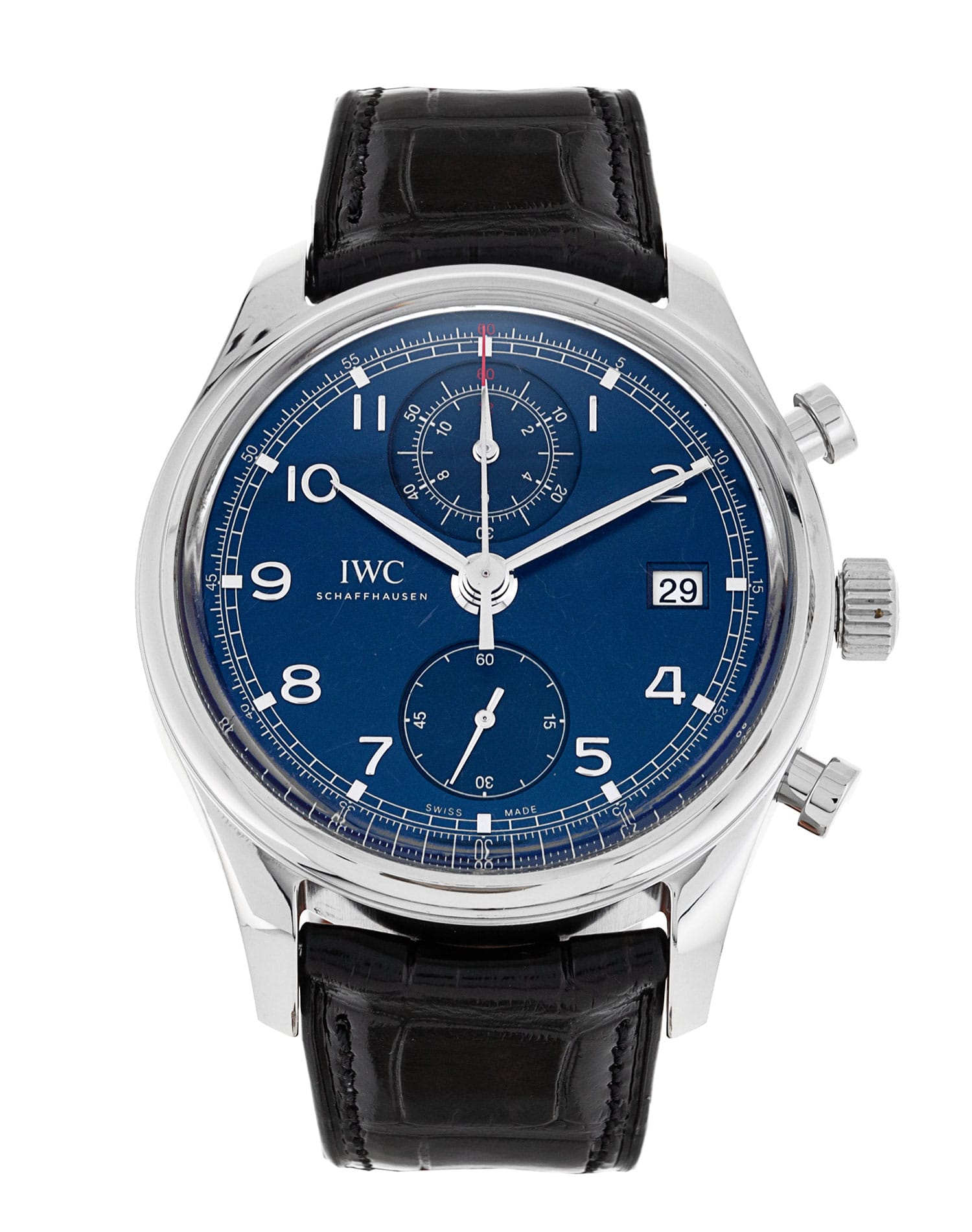 IWC Portugieser Chrono - cadran Bleu Arabe