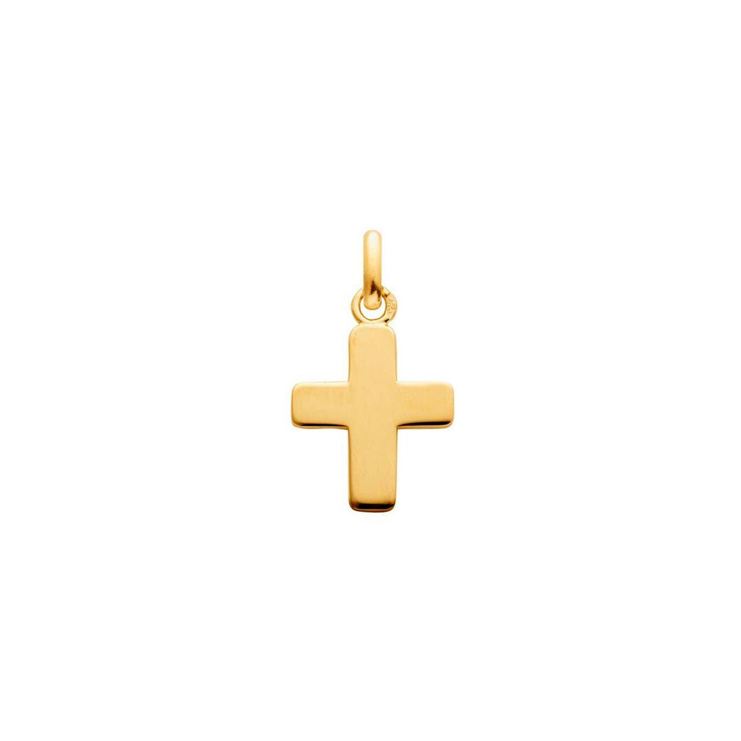 Pendentif Arthus Bertrand Croix Baby Cross F. mince or jaune poli, 13mm