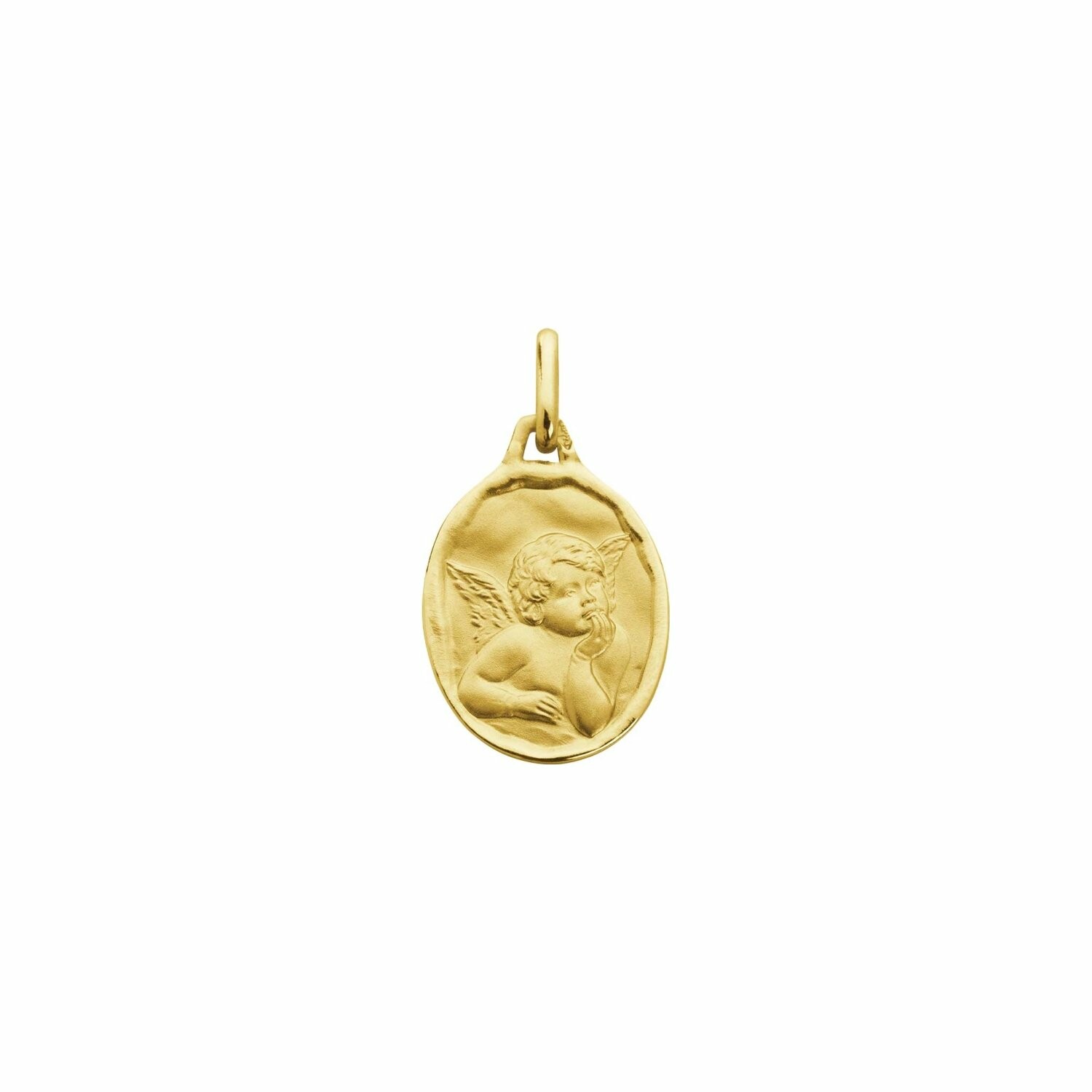 Achat Médaille Augis Ange Raphaël ovale en or jaune, 16mm