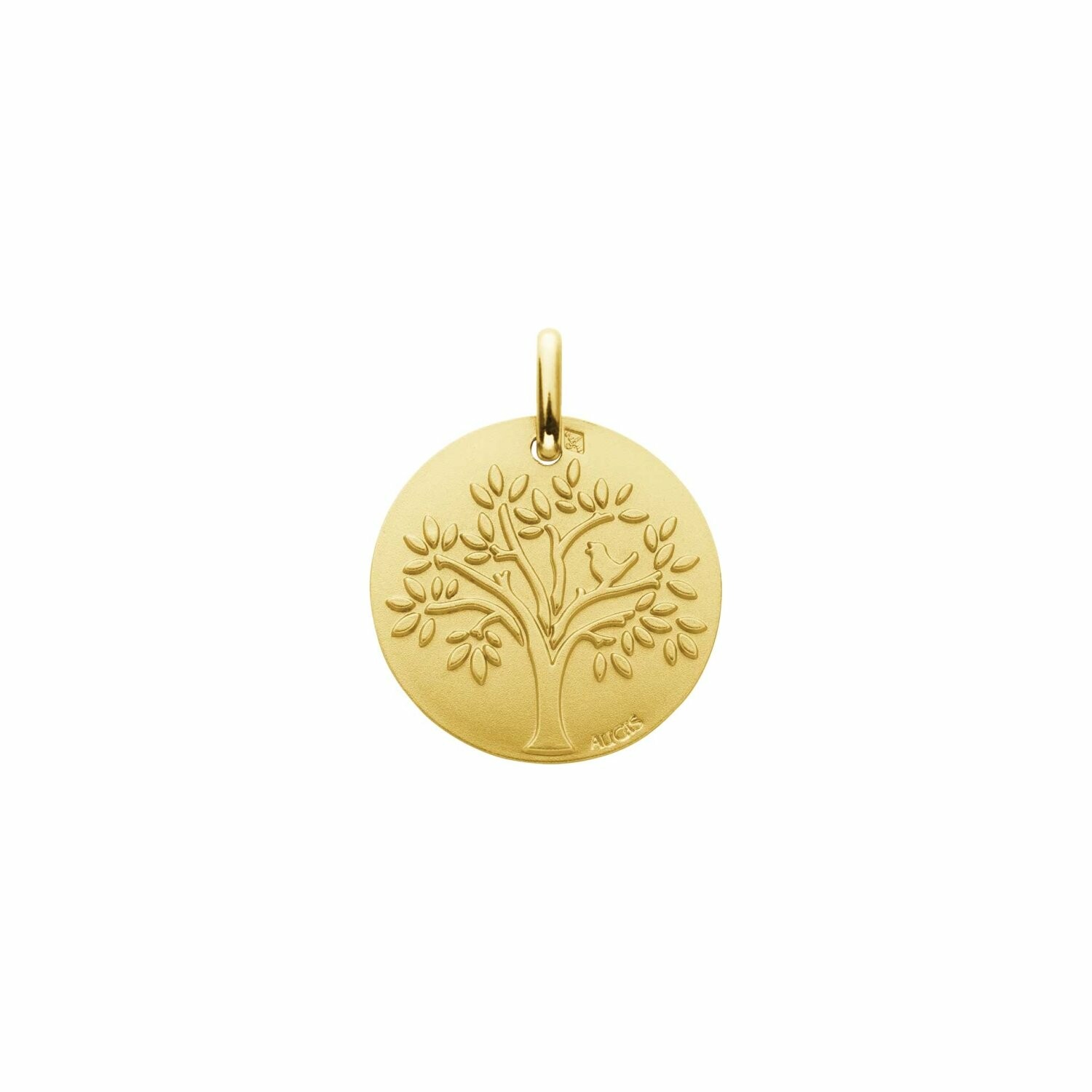 Achat Médaille Augis Arbre de vie oiseau en or jaune, 18mm