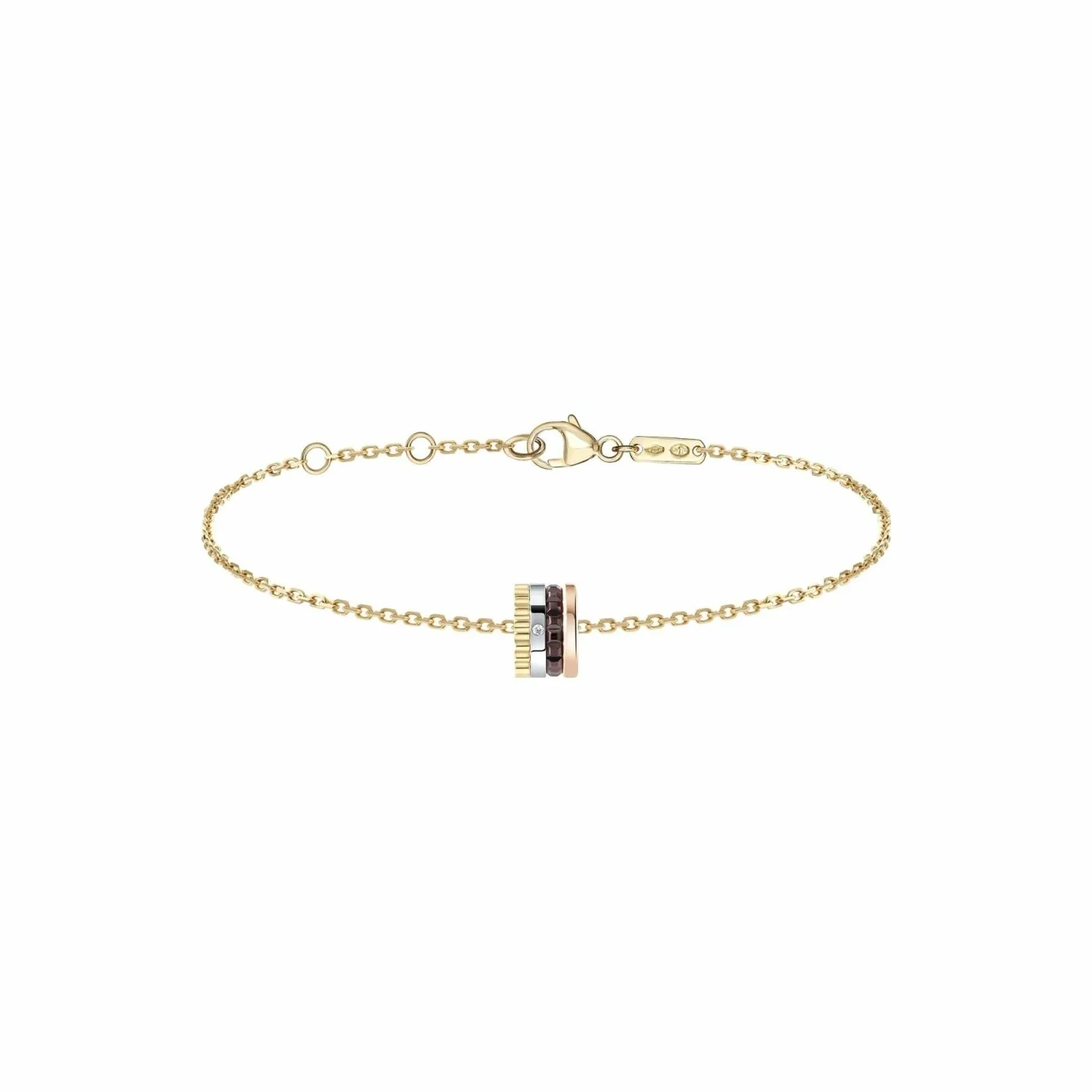 Achat Bracelet Boucheron Quatre Classique en or blanc, or jaune, or rose, pvd marron et diamant