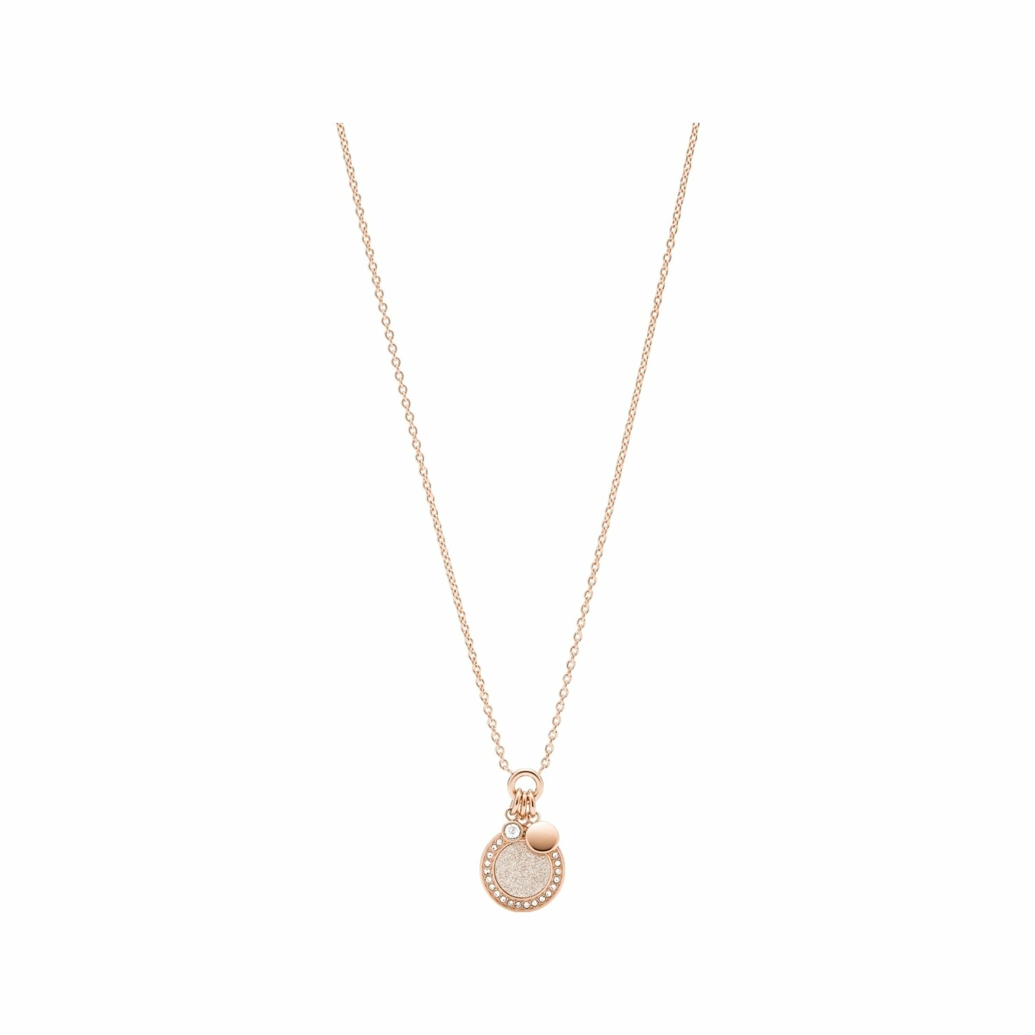 Achat Collier FOSSIL Classics en métal doré rose