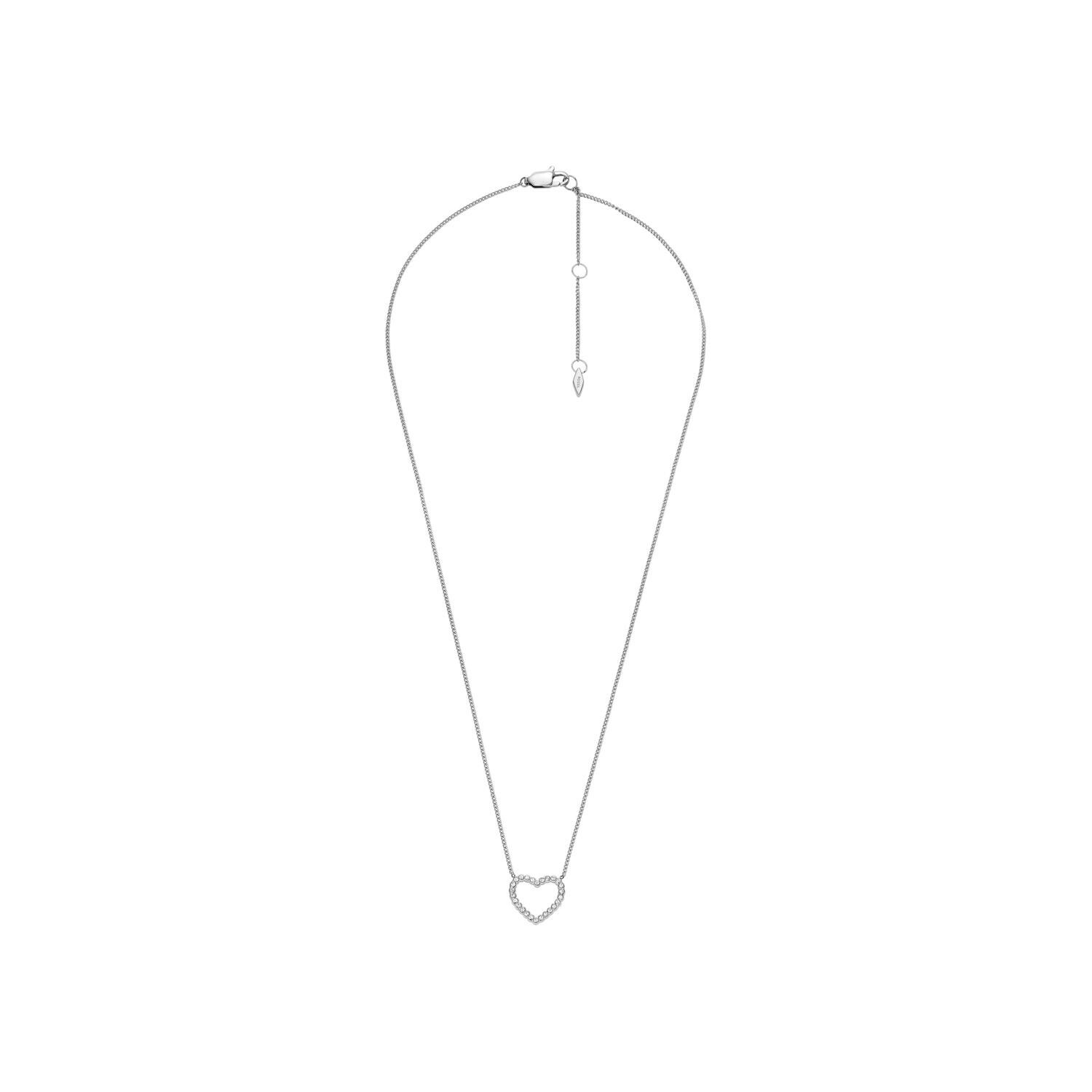 Achat Collier FOSSIL Open Hearted en acier et verre