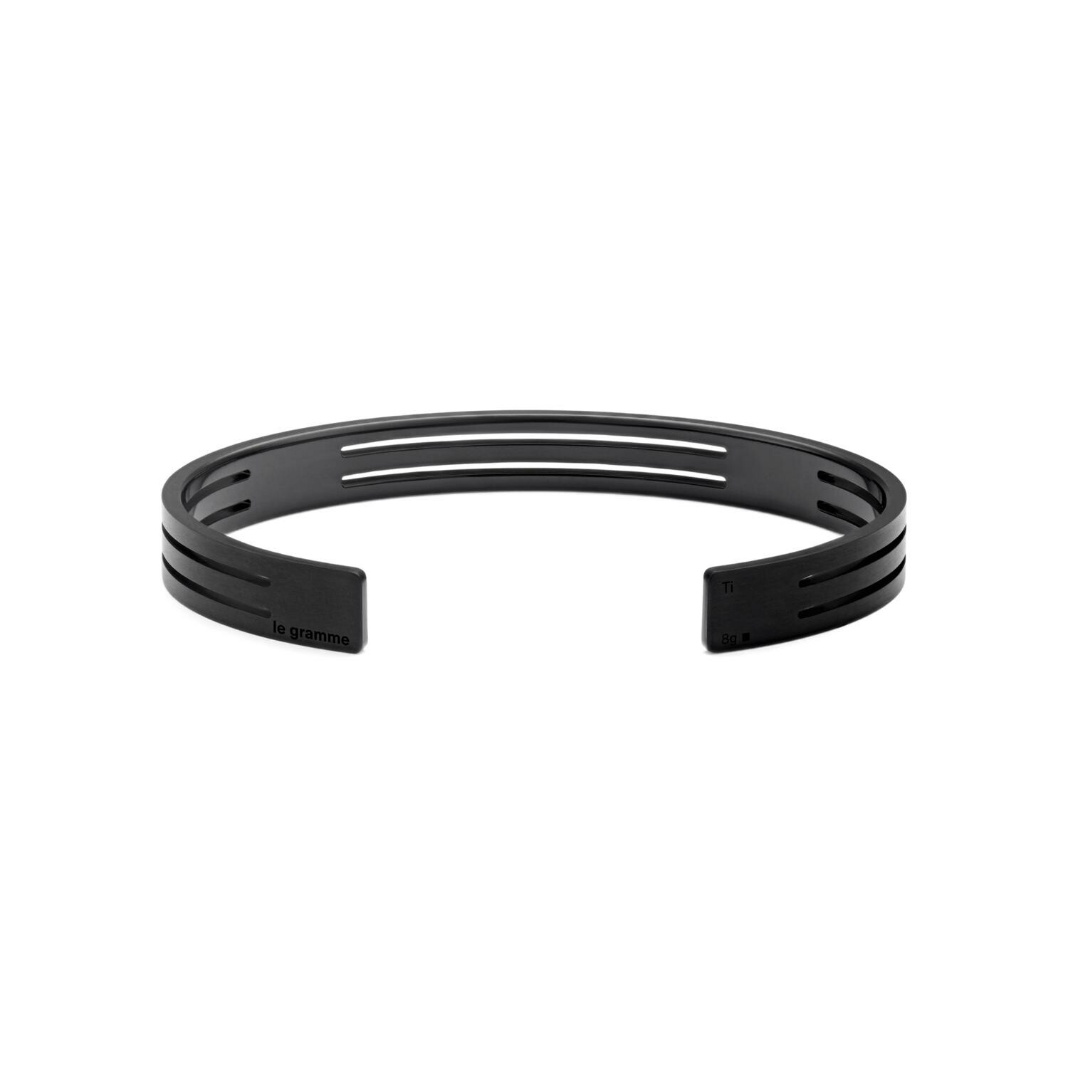 Achat Bracelet jonc le gramme Ruban en titane noir, 8 grammes