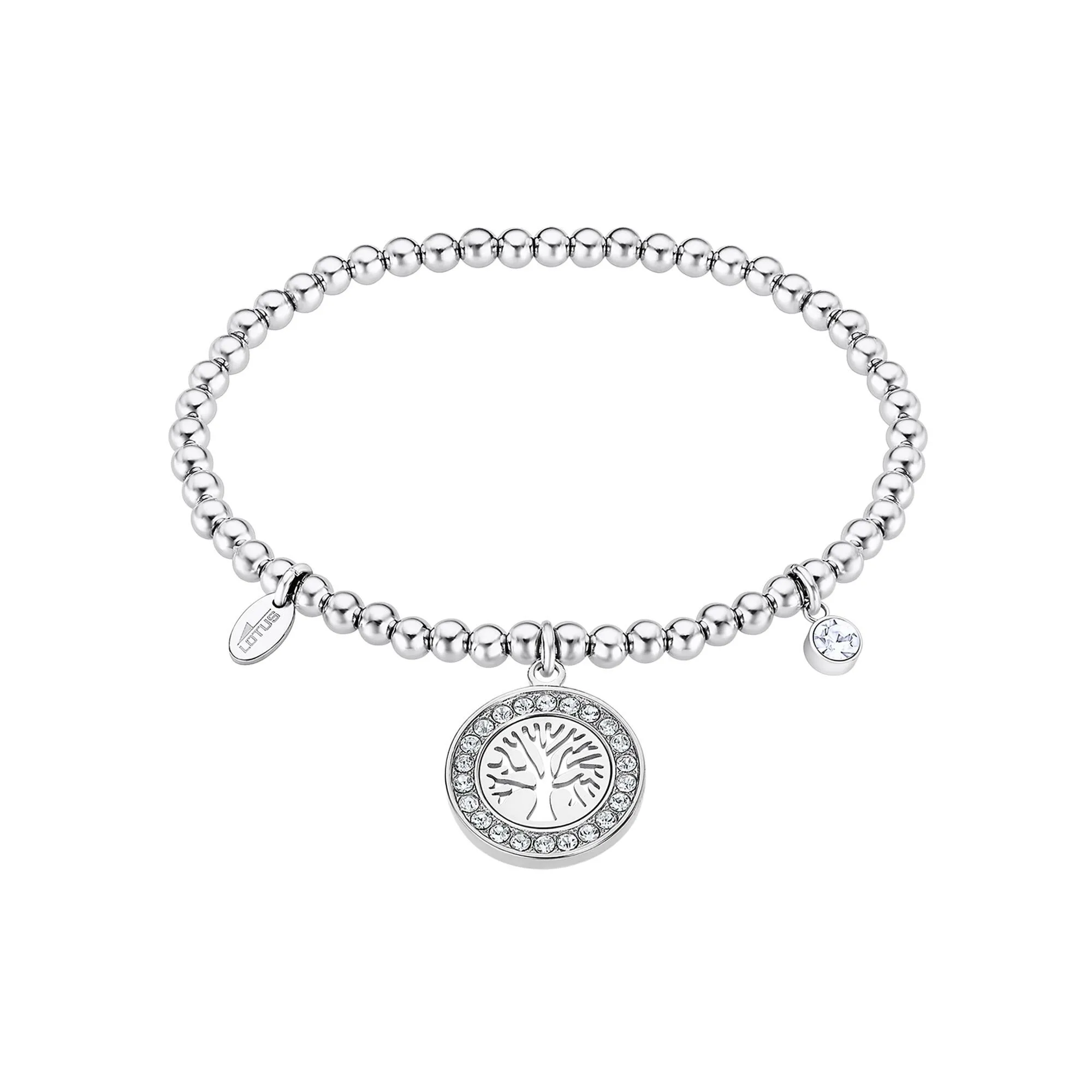 Achat Bracelet Lotus Style Tree Of Life en acier et oxydes de zirconium