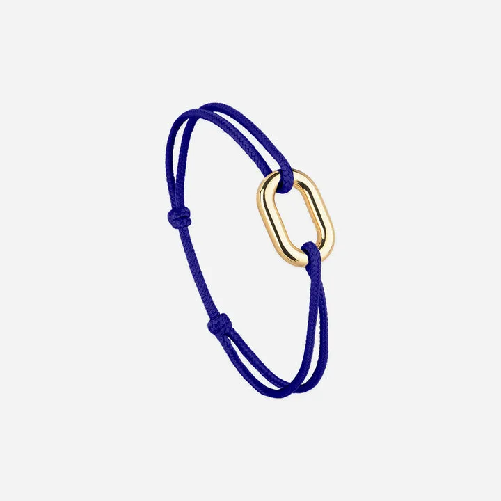 Maillon 16 mm - Plaqué Or - Bleu Roi - Le Vent à la Française