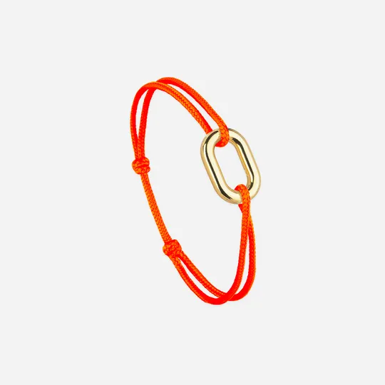 Maillon 16 mm - Plaqué Or - Orange Fluo - Le Vent à la Française