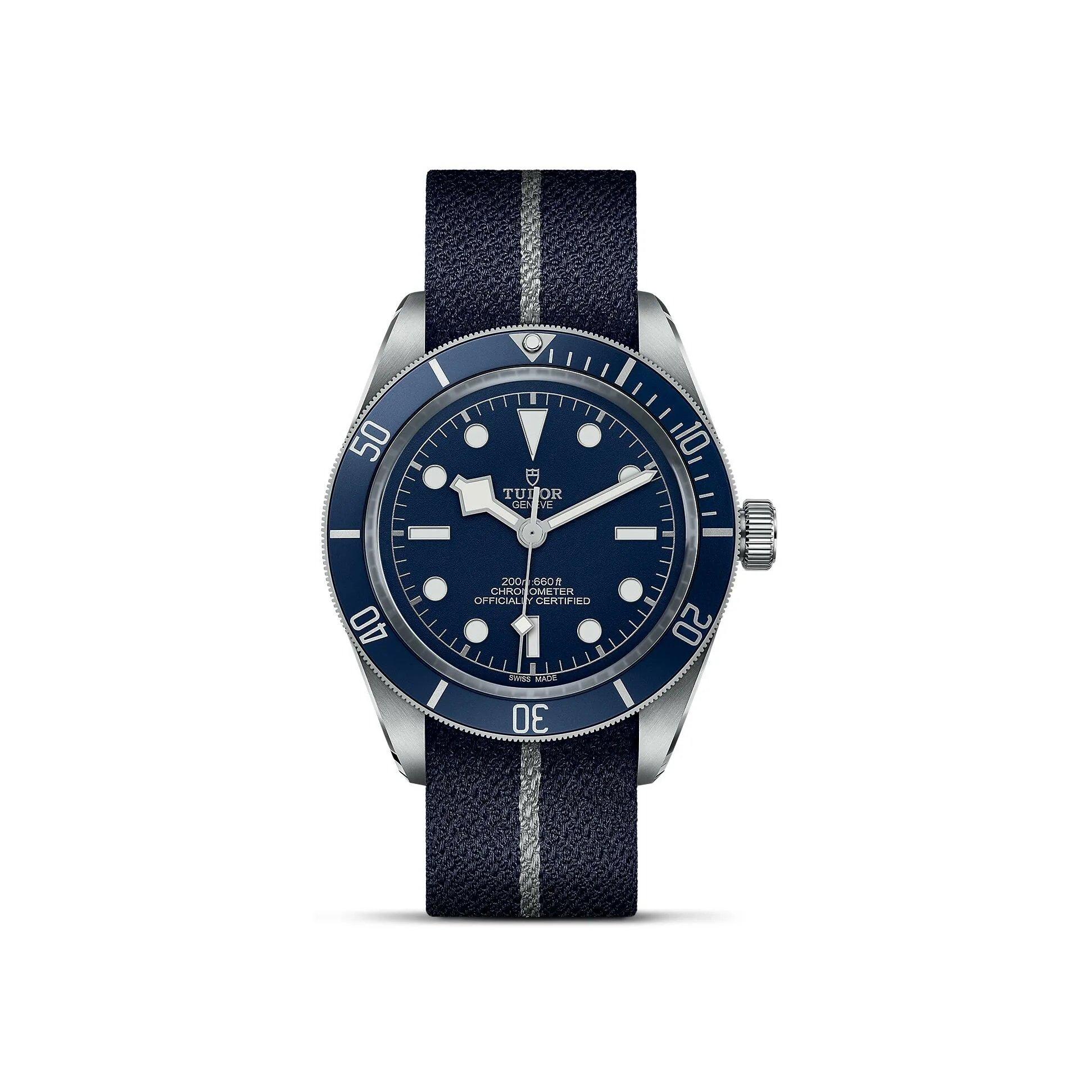 Achat Montre TUDOR Black Bay 58 boîtier en acier 39 mm, bracelet en tissu bleu