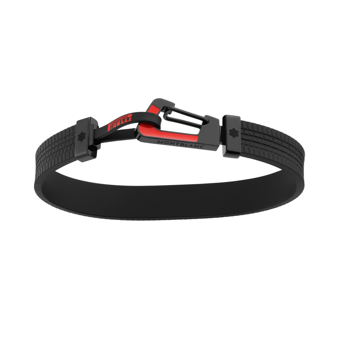 Achat Bracelet Montblanc Meisterstück Great Masters Pirelli en caoutchouc et acier laqué rouge