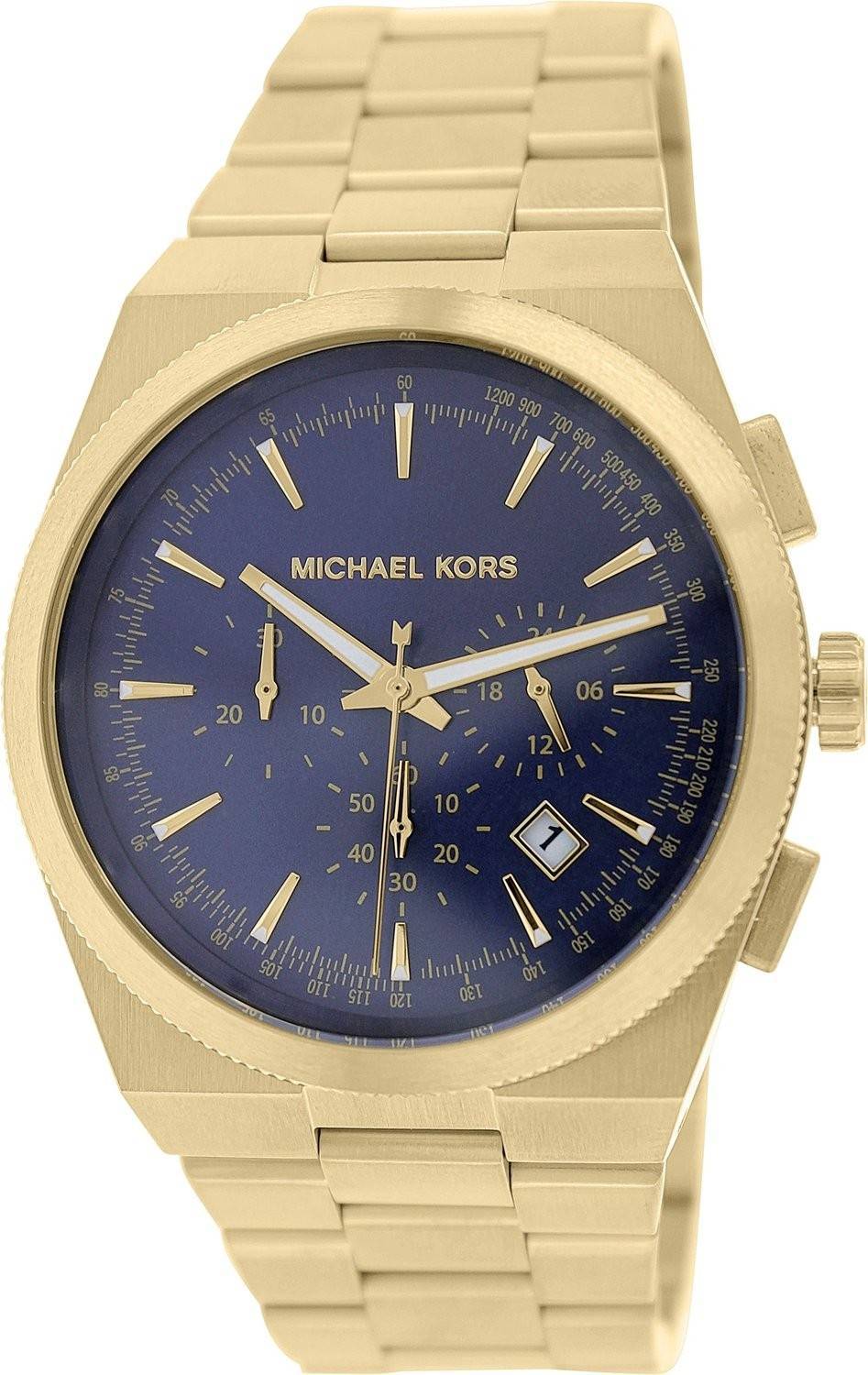 Michael Kors Brooks chronographe cadran bleu MK8338 montre homme