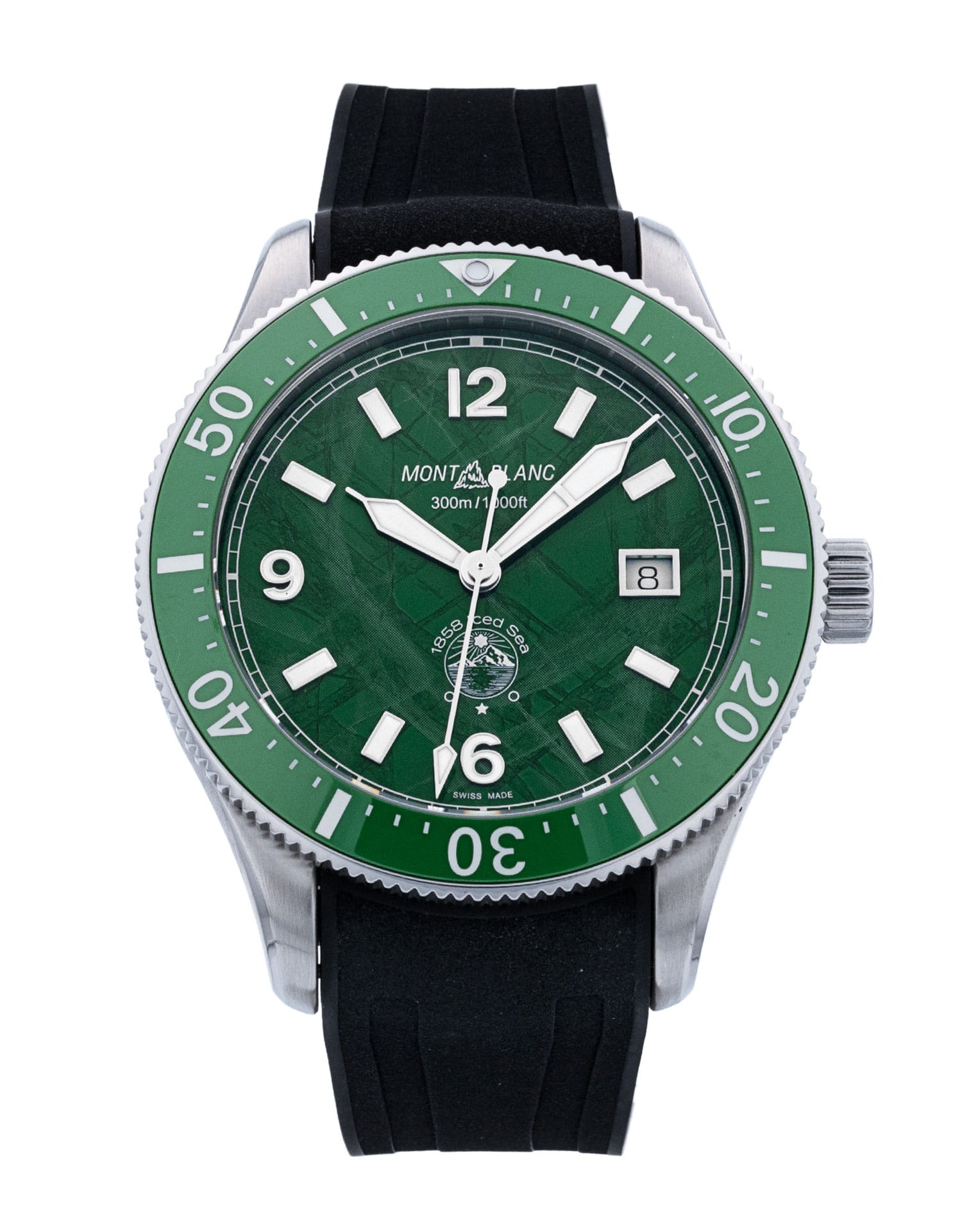 Montblanc Iced Sea - cadran Vert quartier arabe