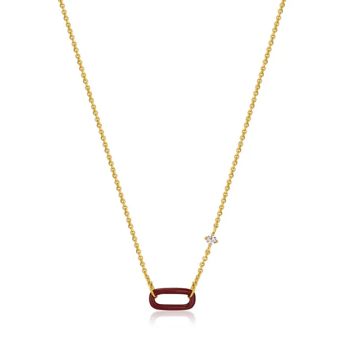 Collier - Anneau Bordeaux - Ania Haie