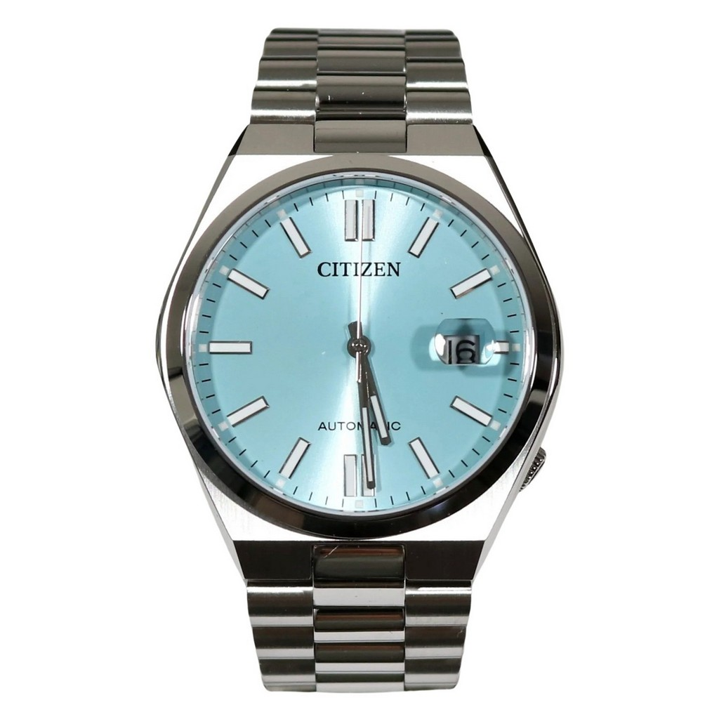 Montre Citizen Tsuyosa pour homme, automatique, en acier inoxydable, cadran bleu glacier, NJ0151-88M