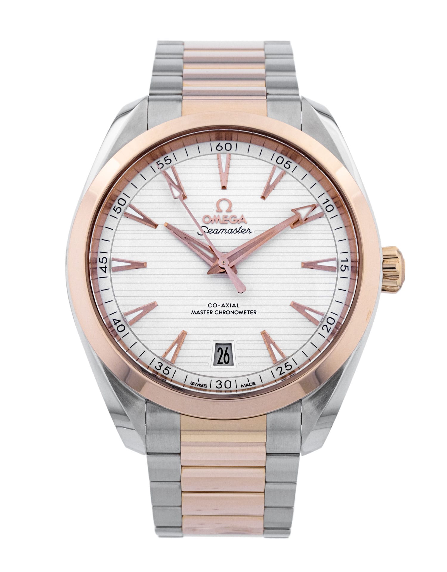 Omega Aqua Terra 150m Gents - cadran Baton argentée