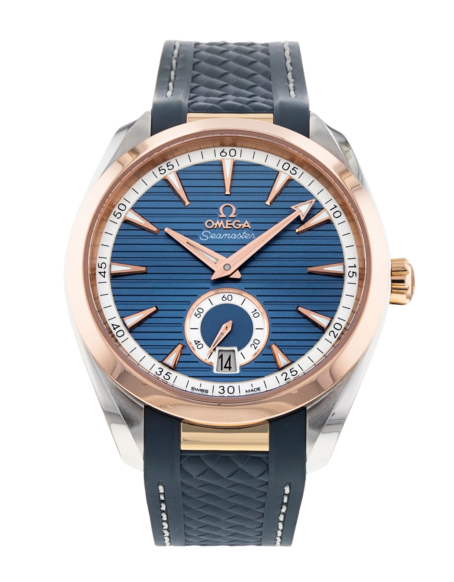 Omega Aqua Terra 150m Gents - cadran Baton bleue