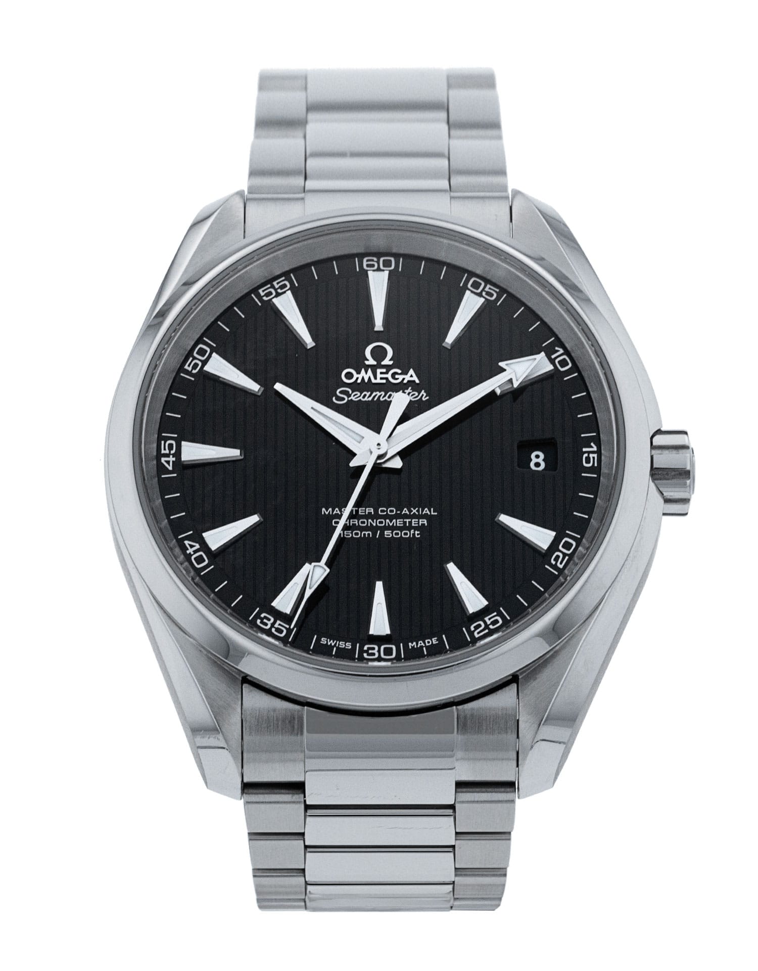 Omega Aqua Terra 150m Gents - cadran Baton noire