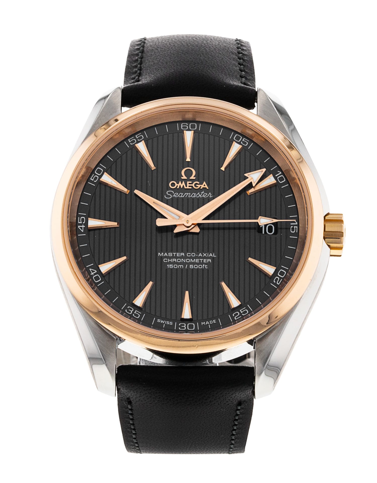 Omega Aqua Terra 150m Gents - cadran Baguette grise