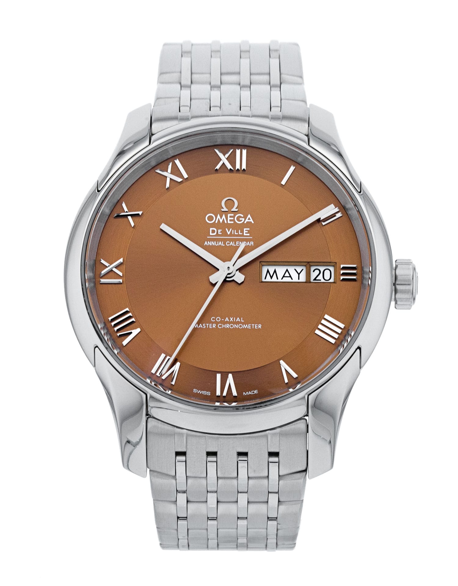 Omega De Ville Hour Vision - cadran Brun à chiffres romains