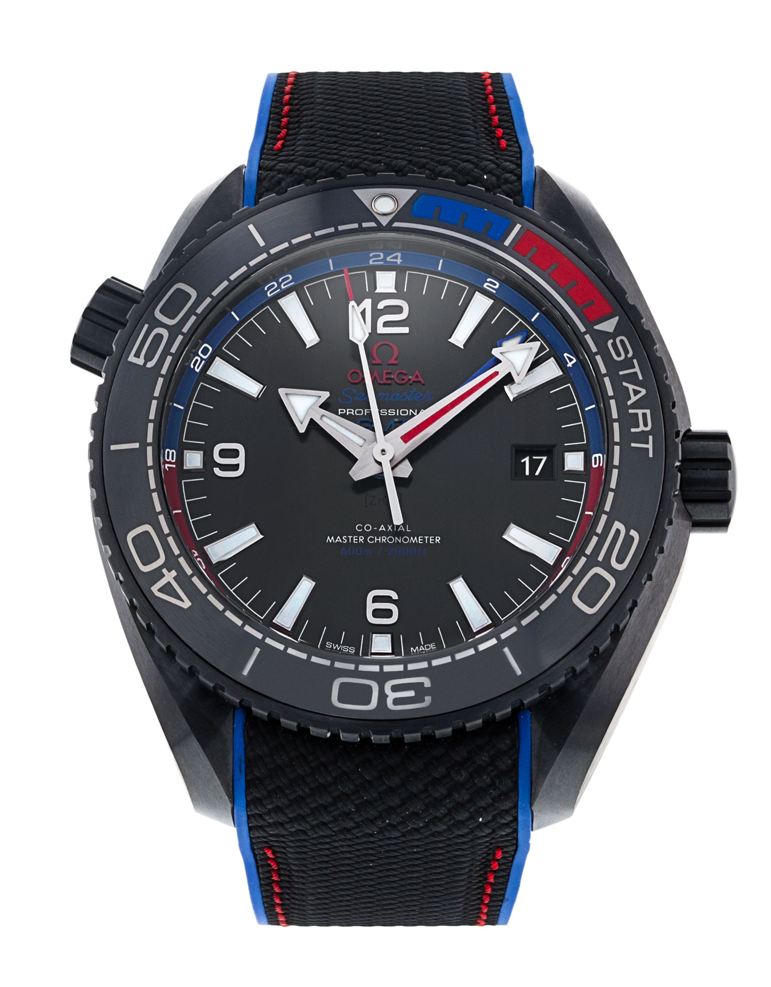 Omega Planet Ocean - cadran Trimestre noir arabe