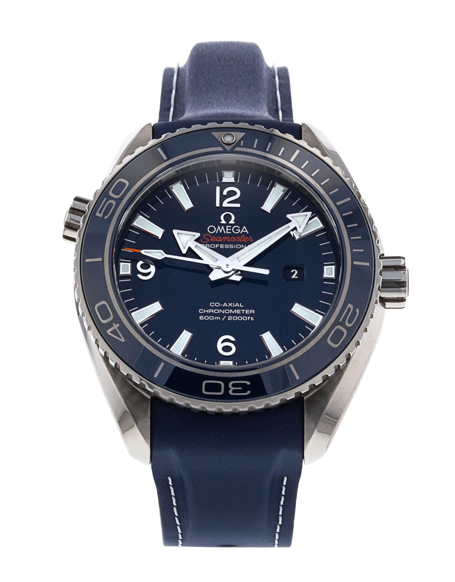 Omega Planet Ocean - cadran Baton bleue
