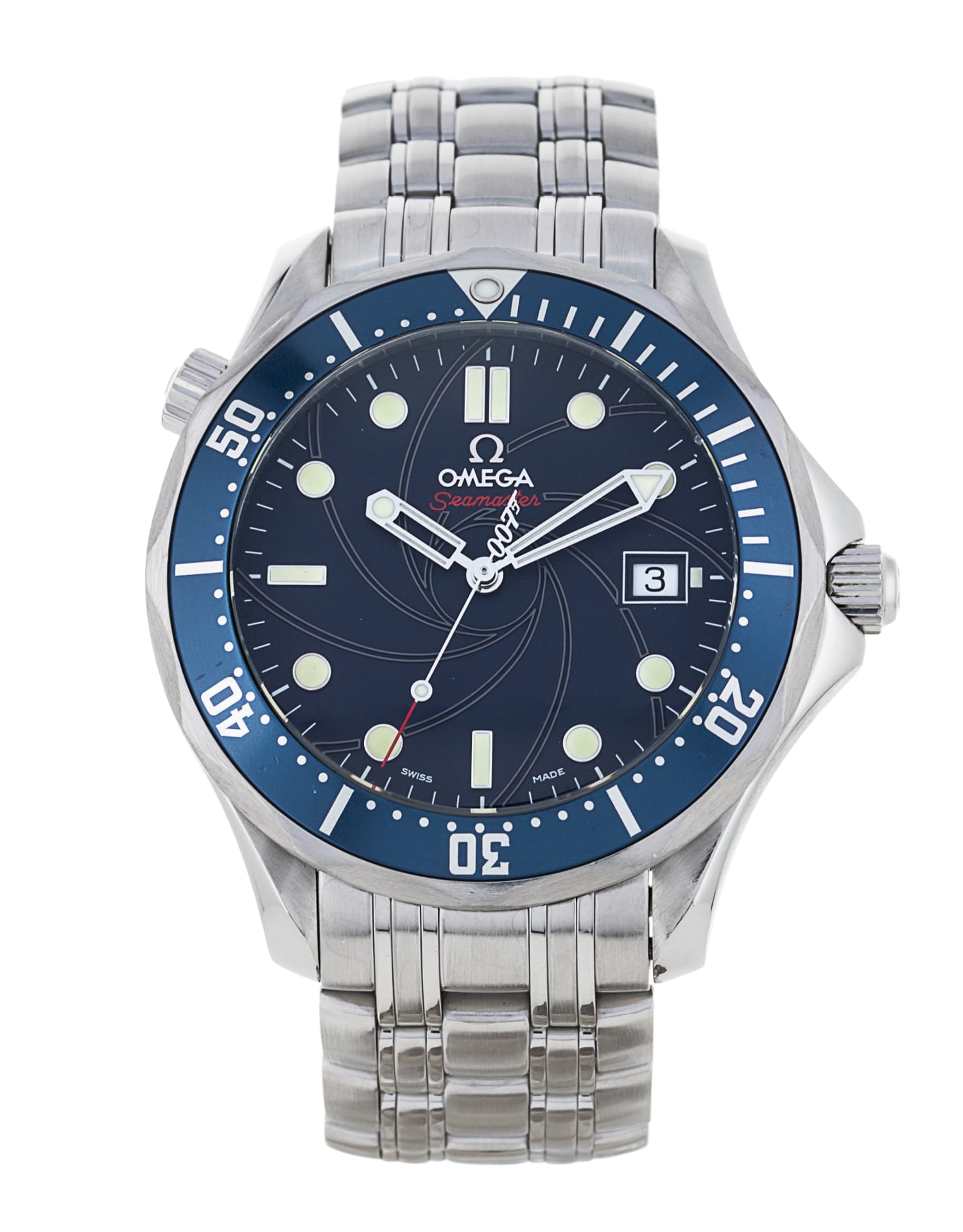 Omega Seamaster 300m - cadran Bleu et un bracelet e Métal