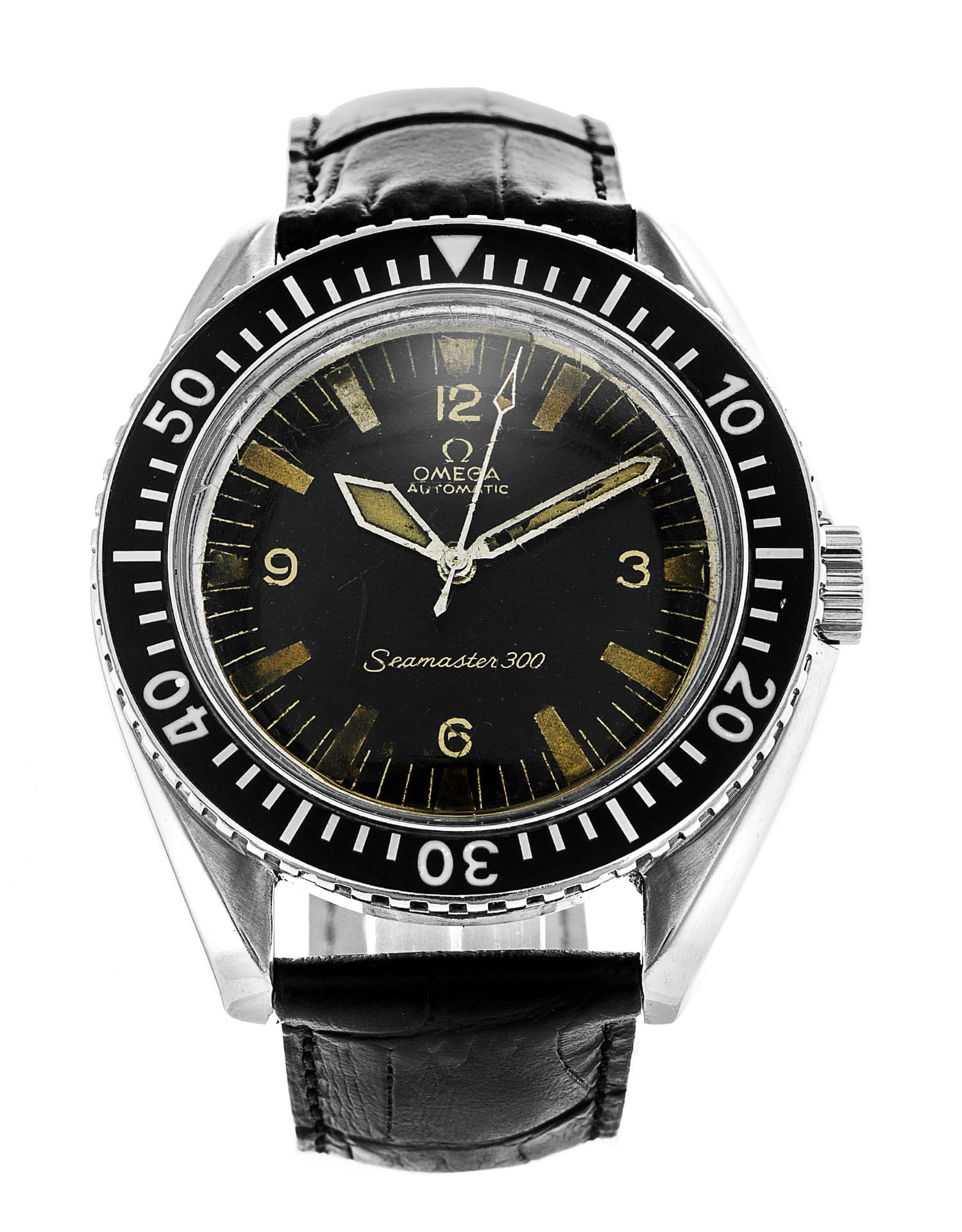 Omega Seamaster 300m - cadran Trimestre noir arabe