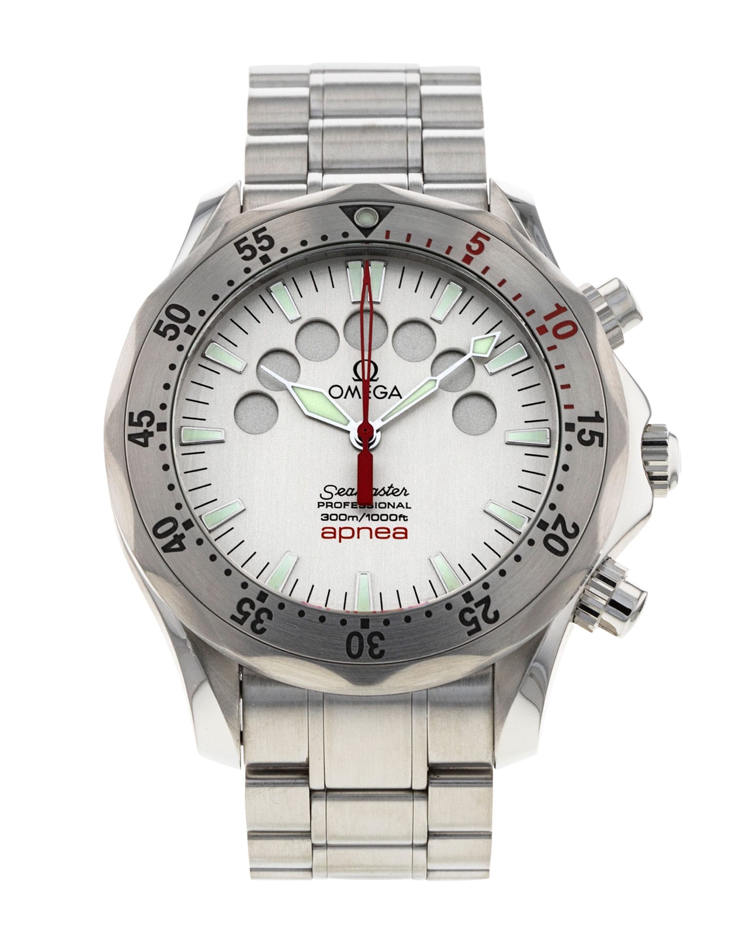 Omega Seamaster Apnea - cadran Baton argentée