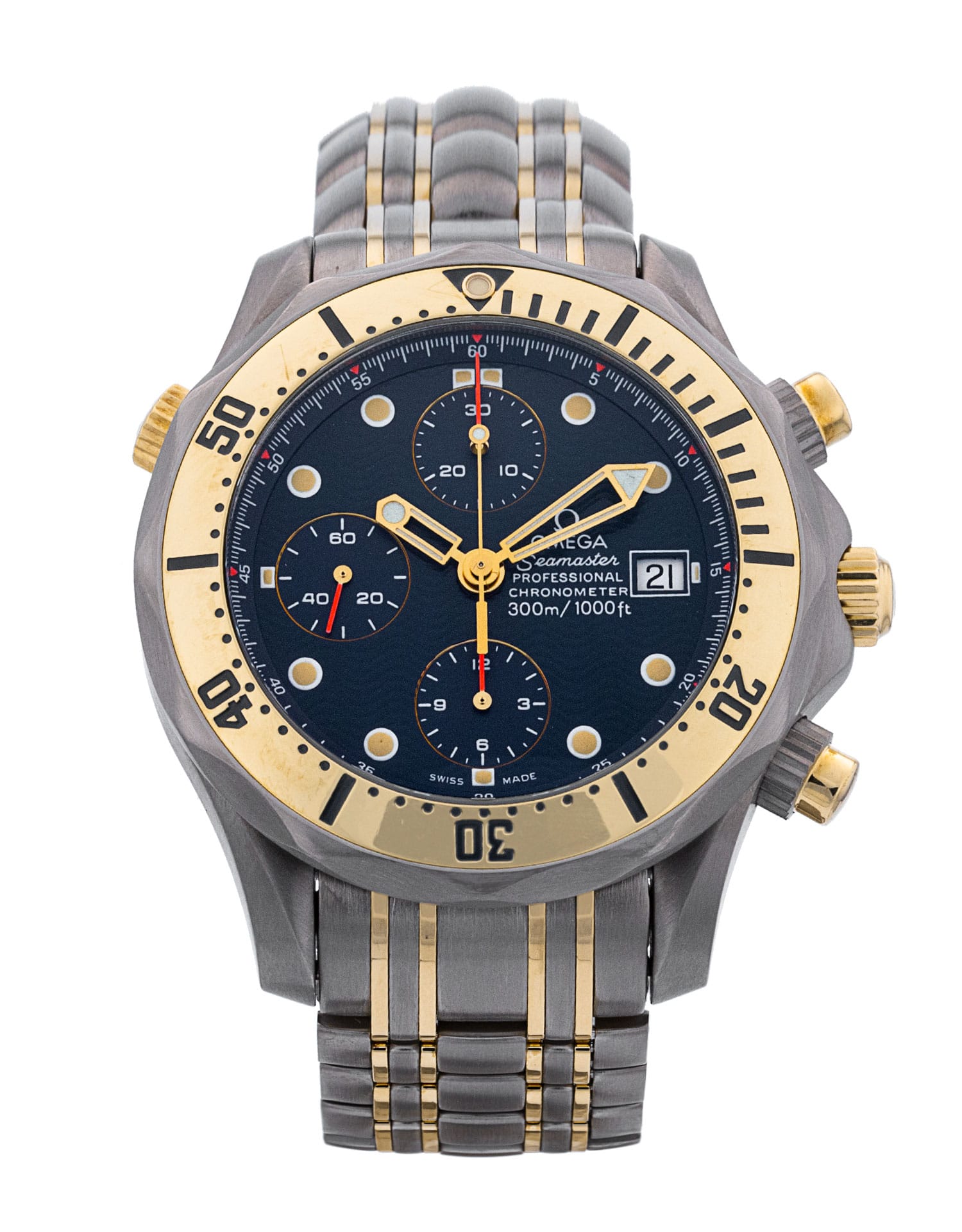 Omega Seamaster Chrono Diver - cadran Baton bleue