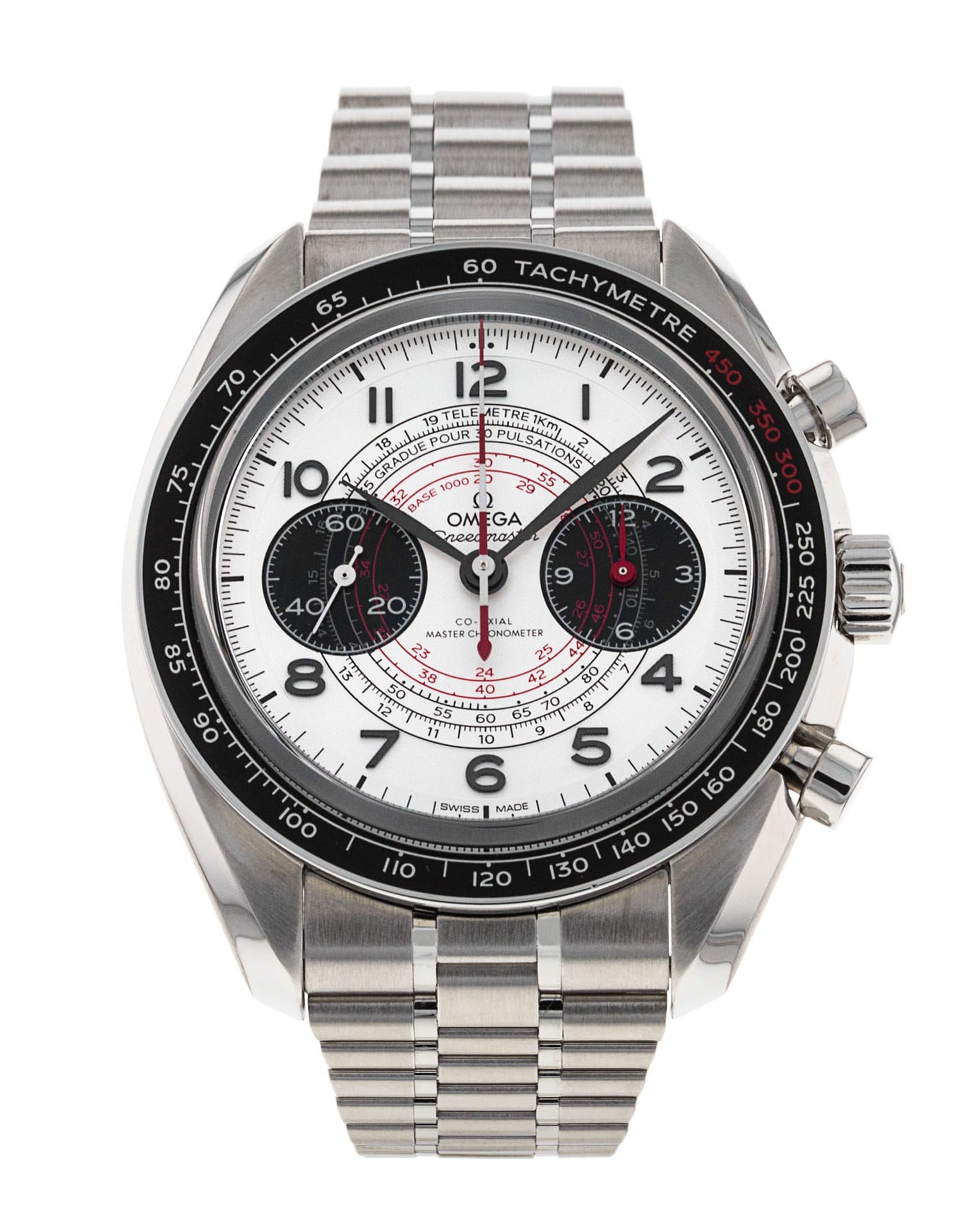 Omega Speedmaster Chronoscope - cadran Baton argentée