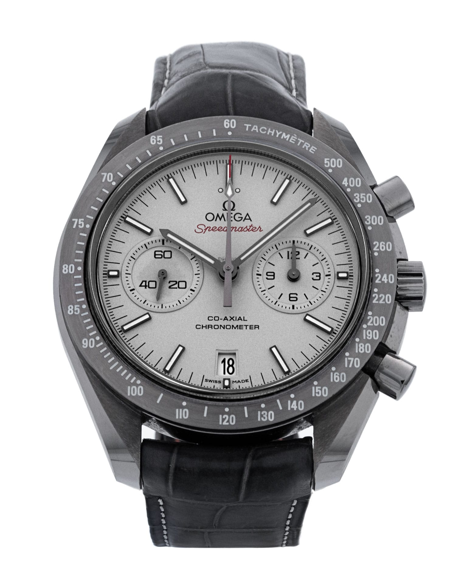Omega Speedmaster Dark Side of the Moon - cadran Platine