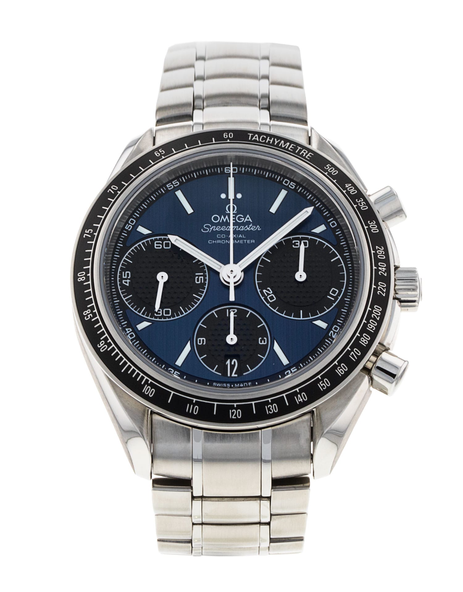 Omega Speedmaster Racing - cadran Baton bleue