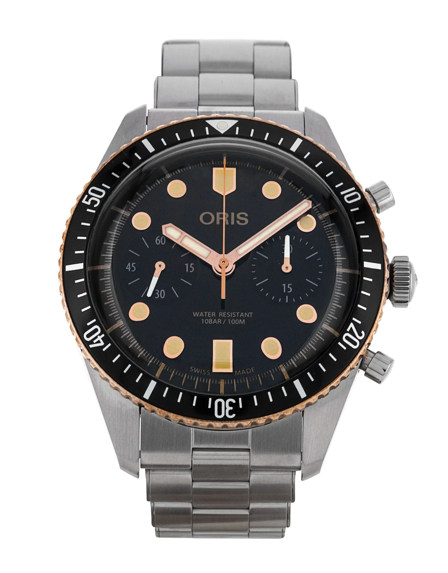 Oris Divers - cadran Noir et un bracelet e Métal