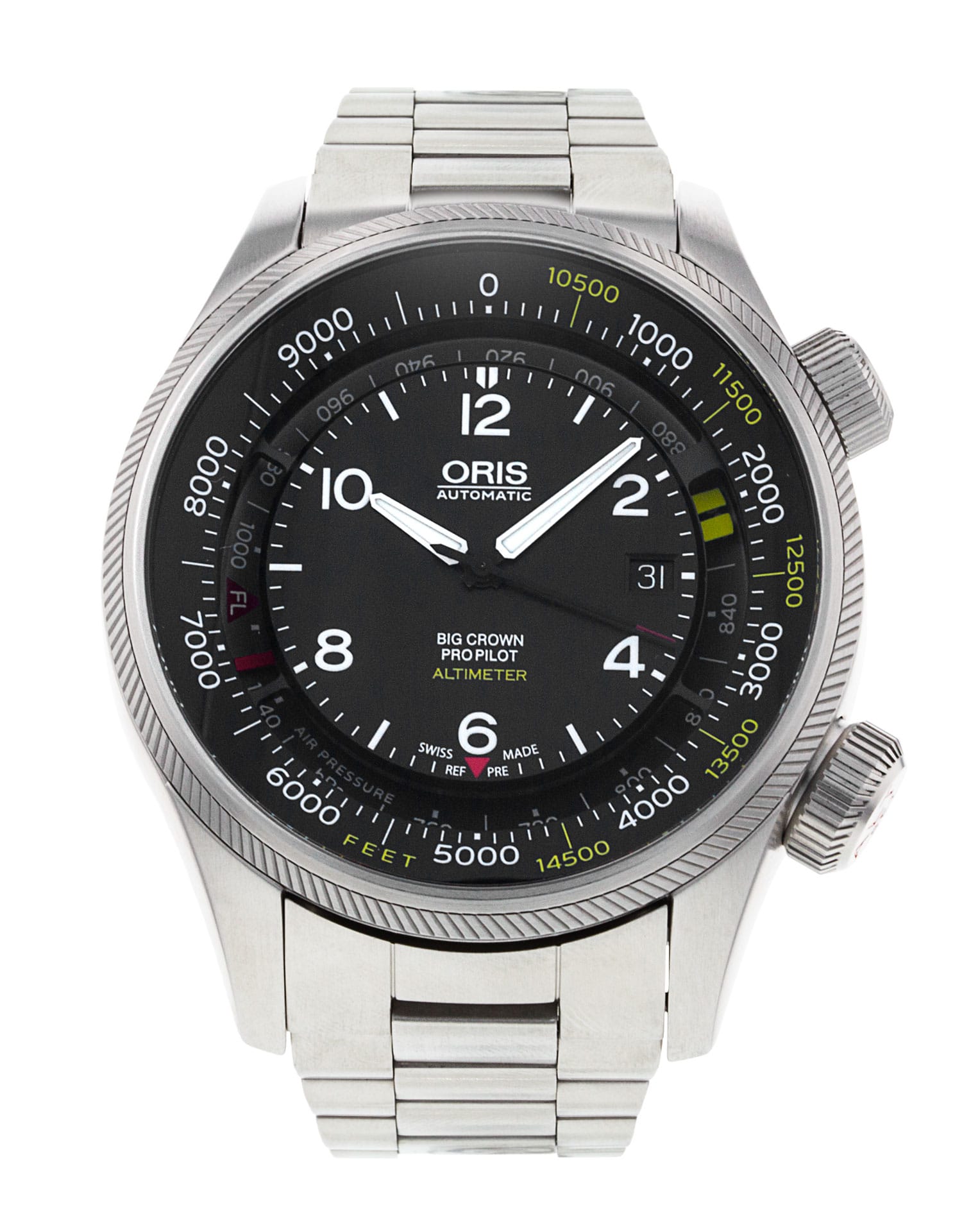 Oris Big Crown ProPilot - cadran Noir et un bracelet e Métal
