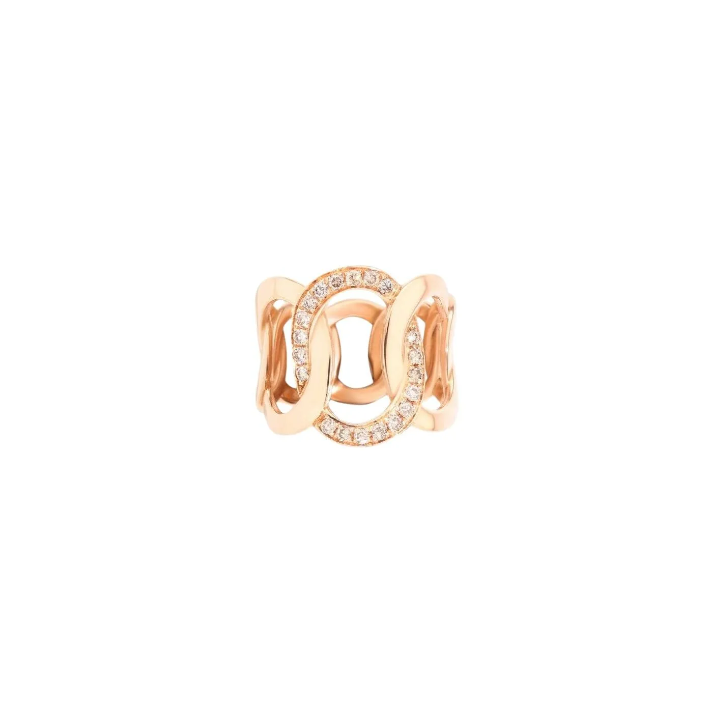 Bague Pomellato Brera en or rose et diamants bruns