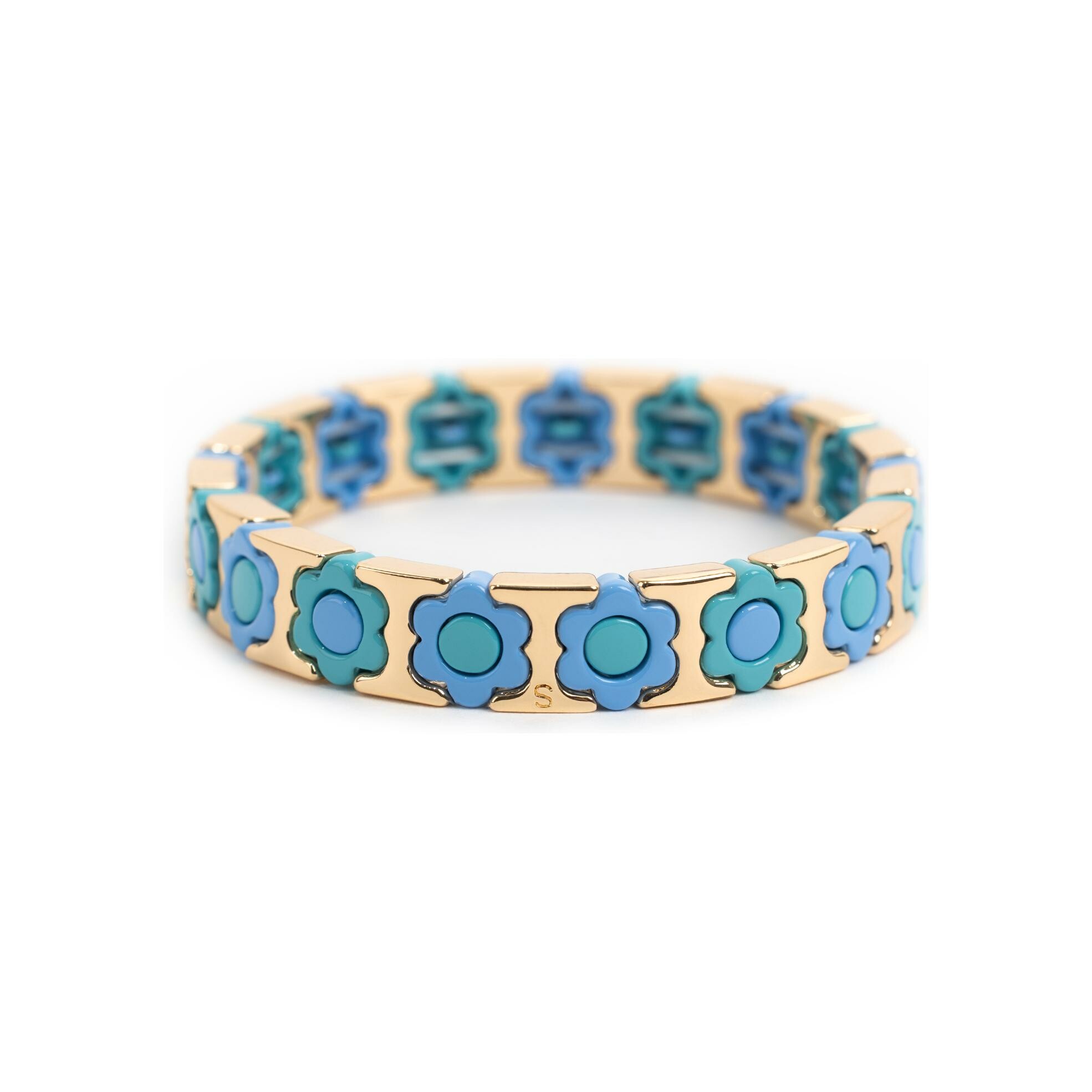 Bracelet Simone à Bordeaux Coachella en métal doré émaillé Banquise M