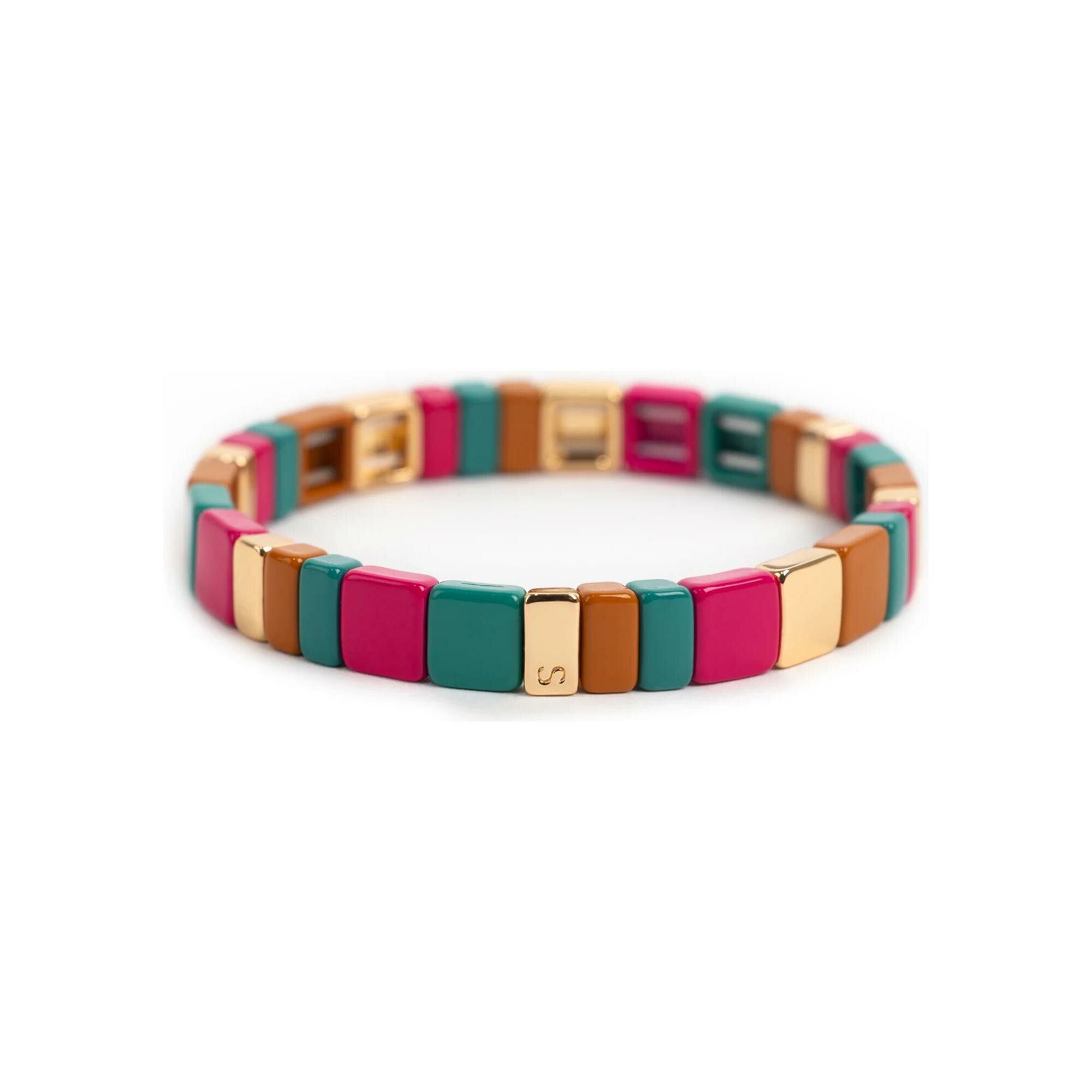 Bracelet Simone à Bordeaux Hubba en métal émaillé Garden L