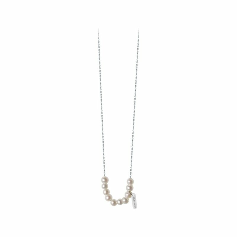 Achat Collier Claverin Mini Rosary en or blanc et perles blanches