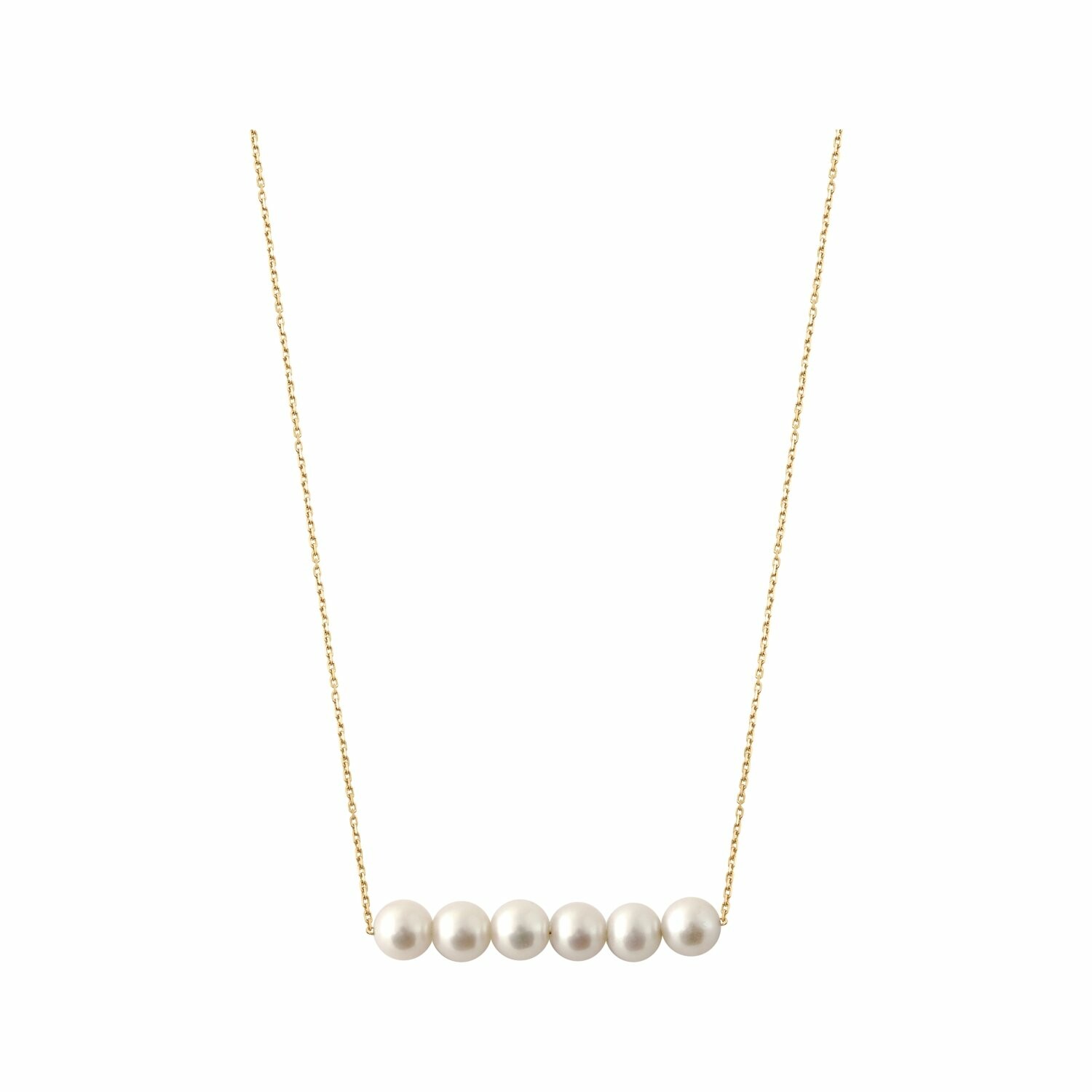 Achat Collier Claverin Lotta love Peal Bar en or jaune et perles