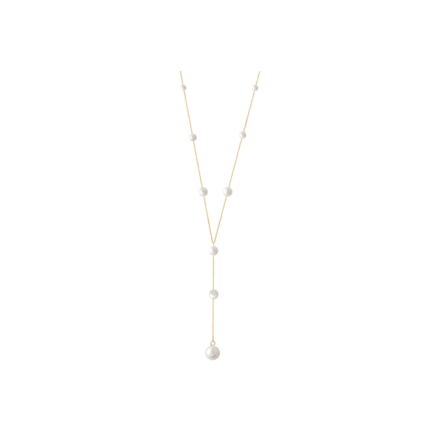 Achat Collier Claverin Lotta love Pearl drop en or jaune et perles blanches