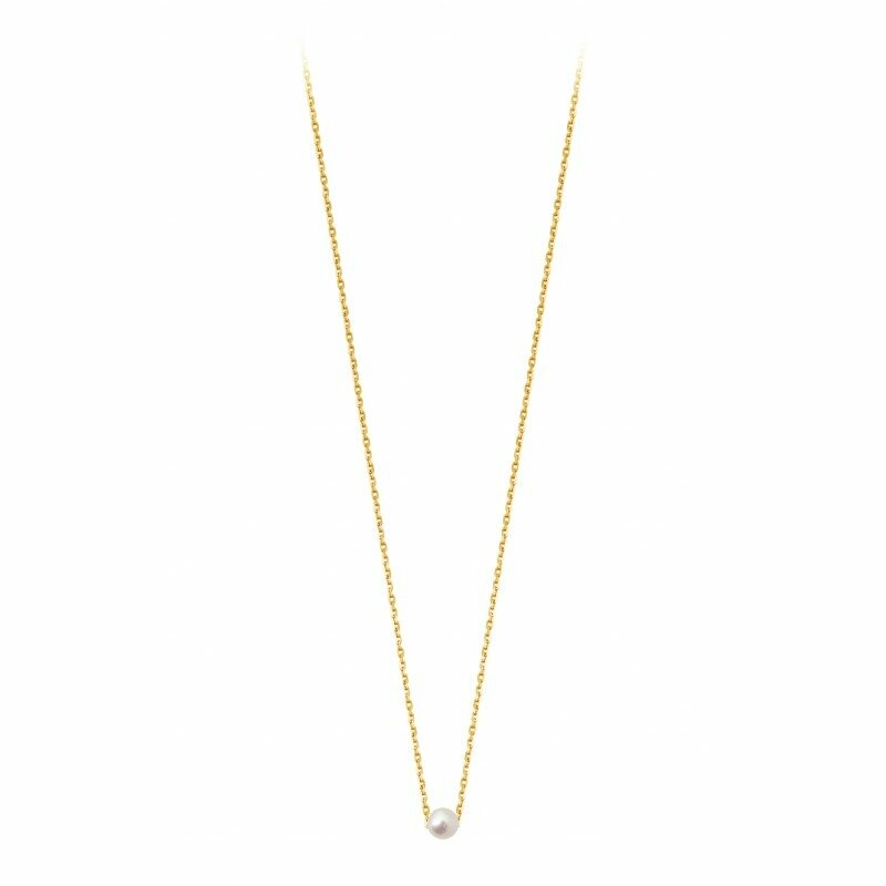 Achat Collier Claverin Mini Simply Mini en or jaune et perle blanche