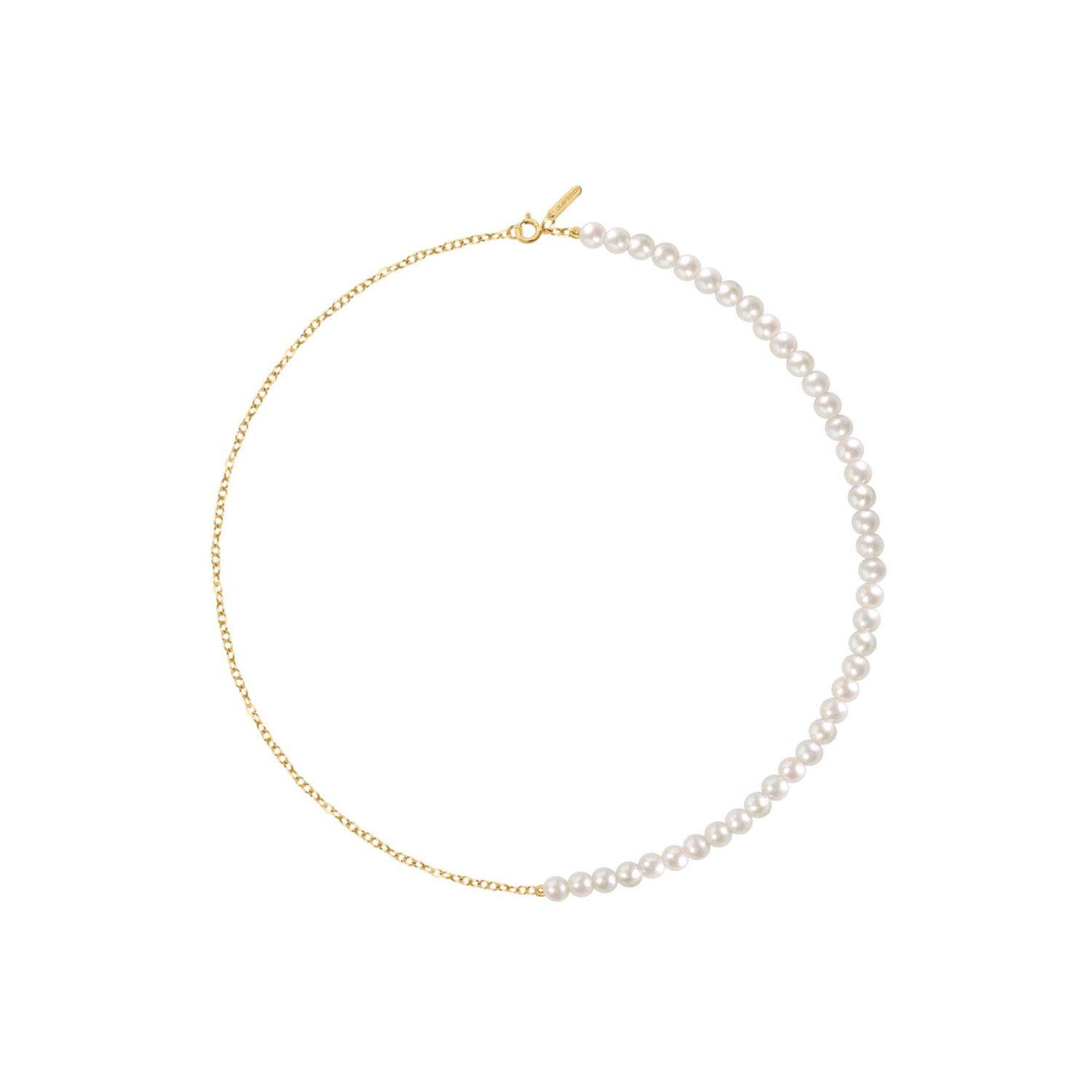 Achat Collier Claverin Lotta love Rock'n'pearls en or jaune et perles blanches