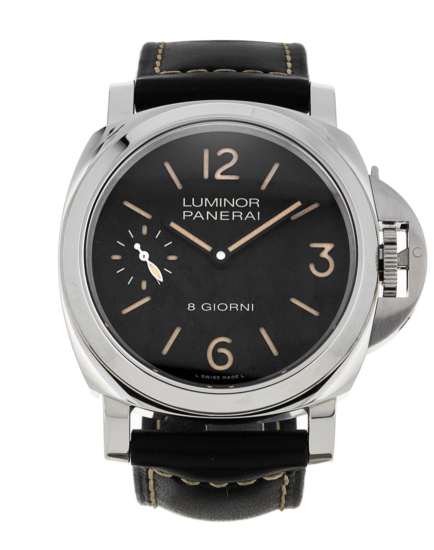 Panerai Luminor 8 Giorni - cadran Trimestre noir arabe