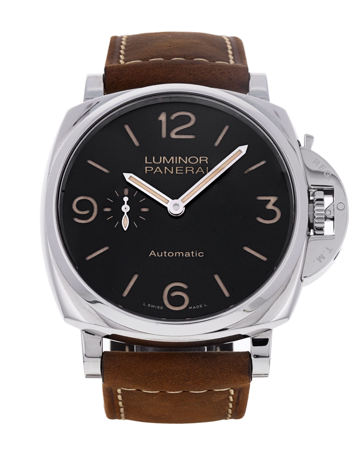 Panerai Luminor Due - cadran Trimestre noir arabe