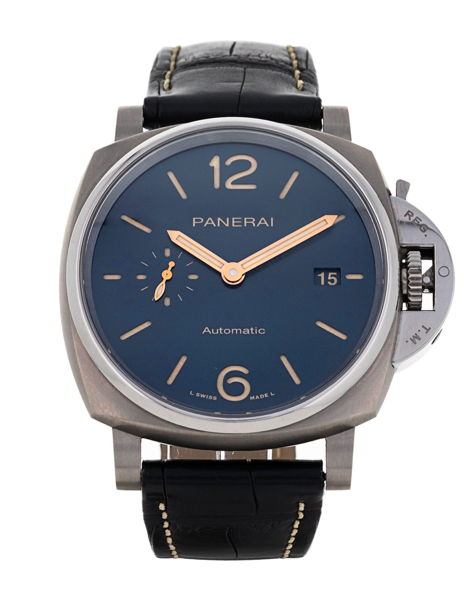 Panerai Luminor Due - cadran Baton bleue