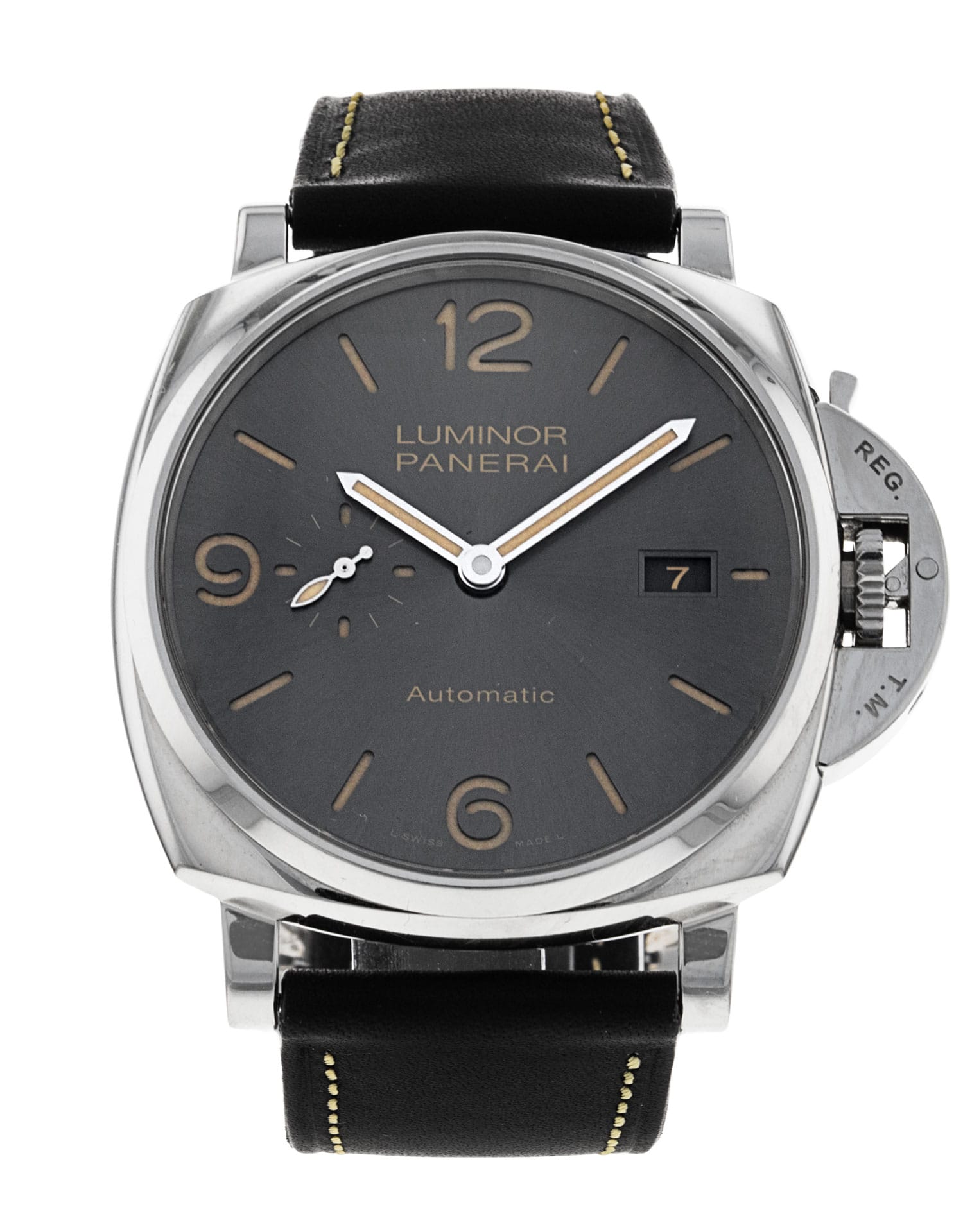 Panerai Luminor Due - cadran Gris et un bracelet e Cuir