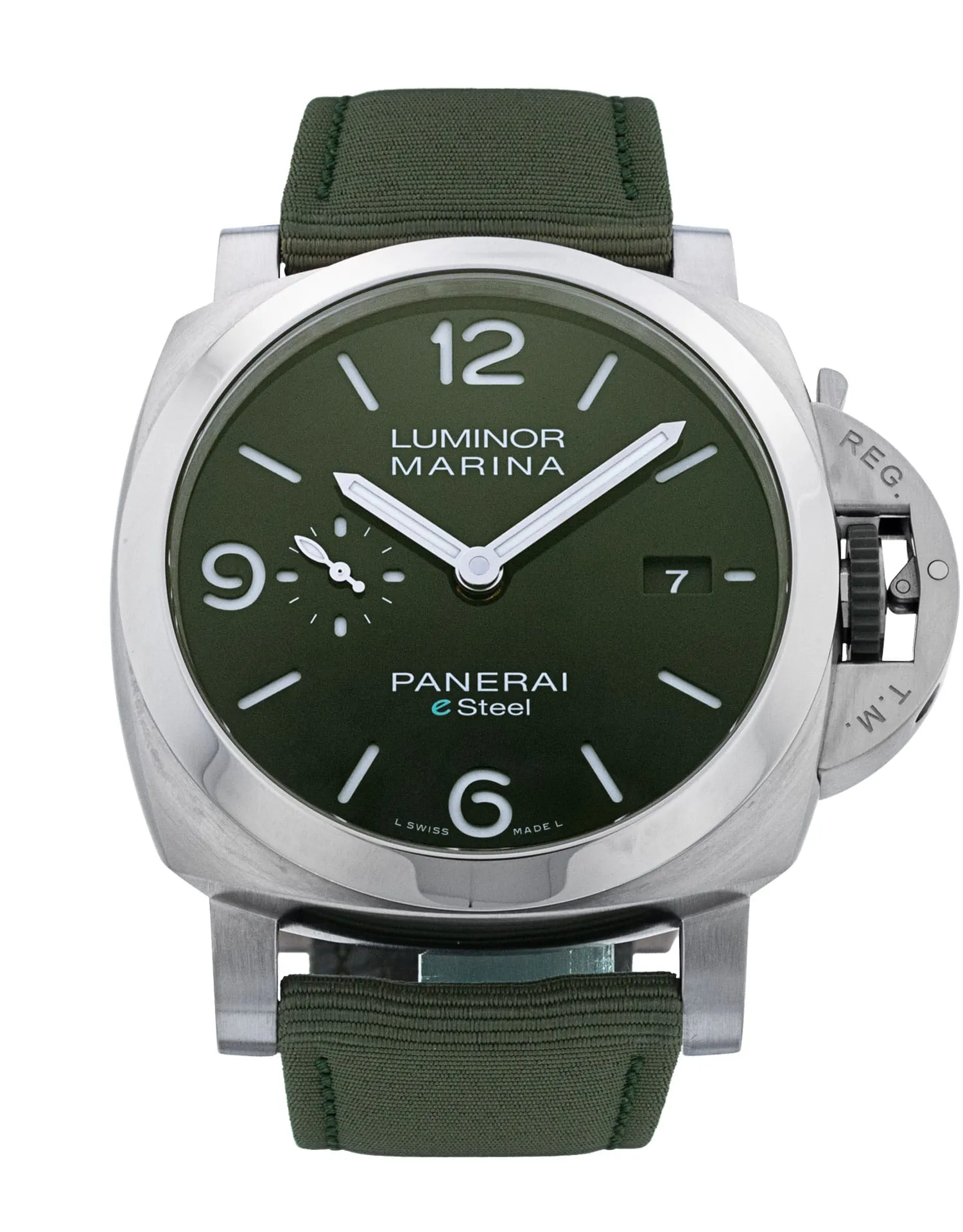 Panerai Luminor Marina ESteel - cadran Vert quartier arabe