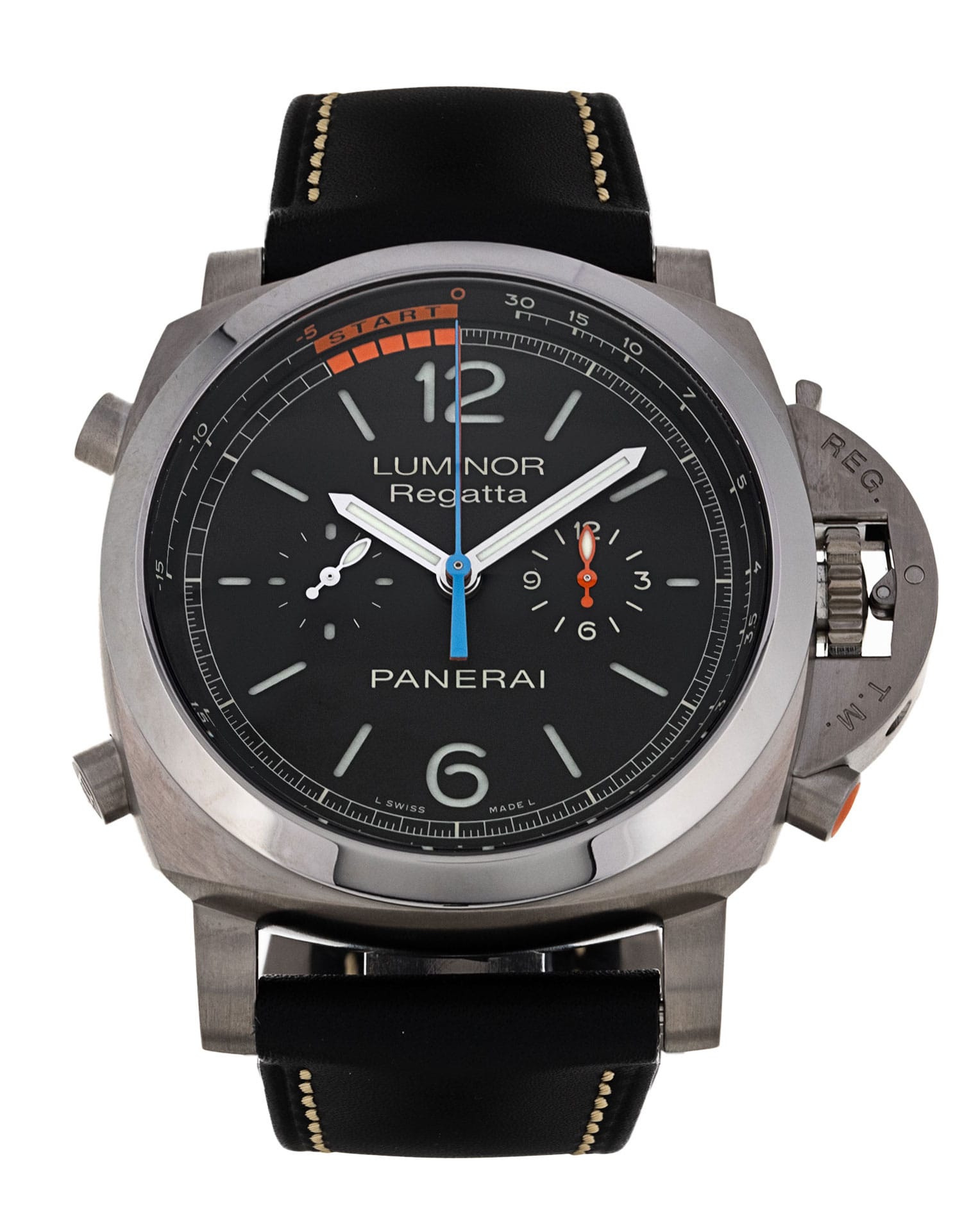 Panerai Luminor Regatta - cadran Baton noire