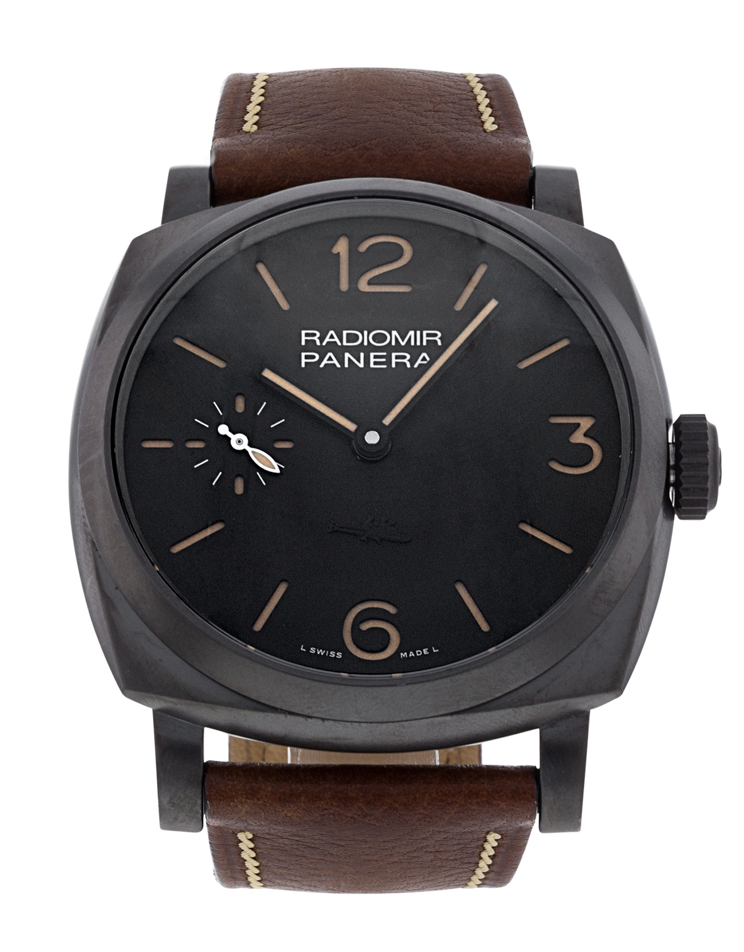 Panerai Radiomir 1940 3 Days - cadran Trimestre noir arabe