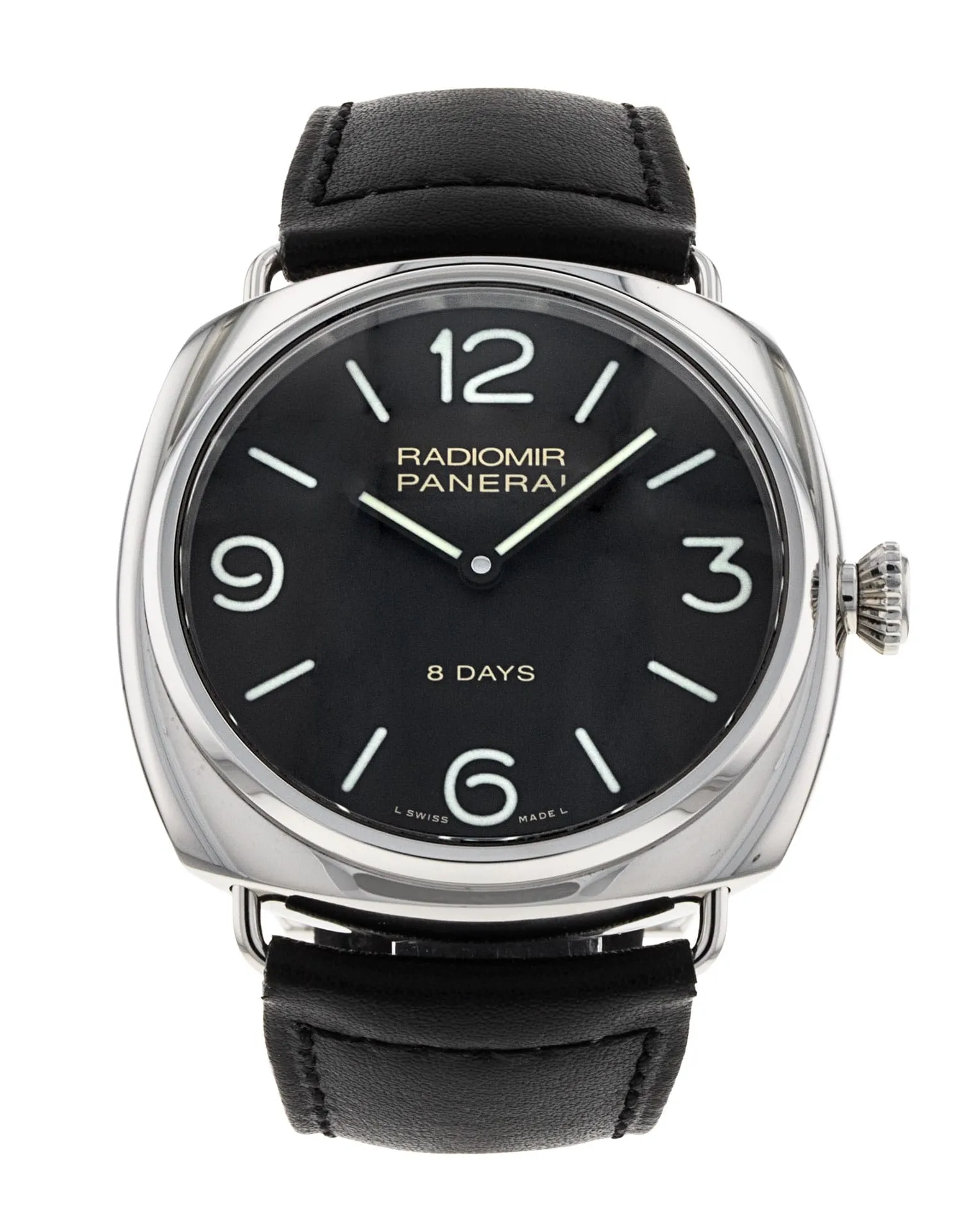 Panerai Radiomir 8 days - cadran Trimestre noir arabe