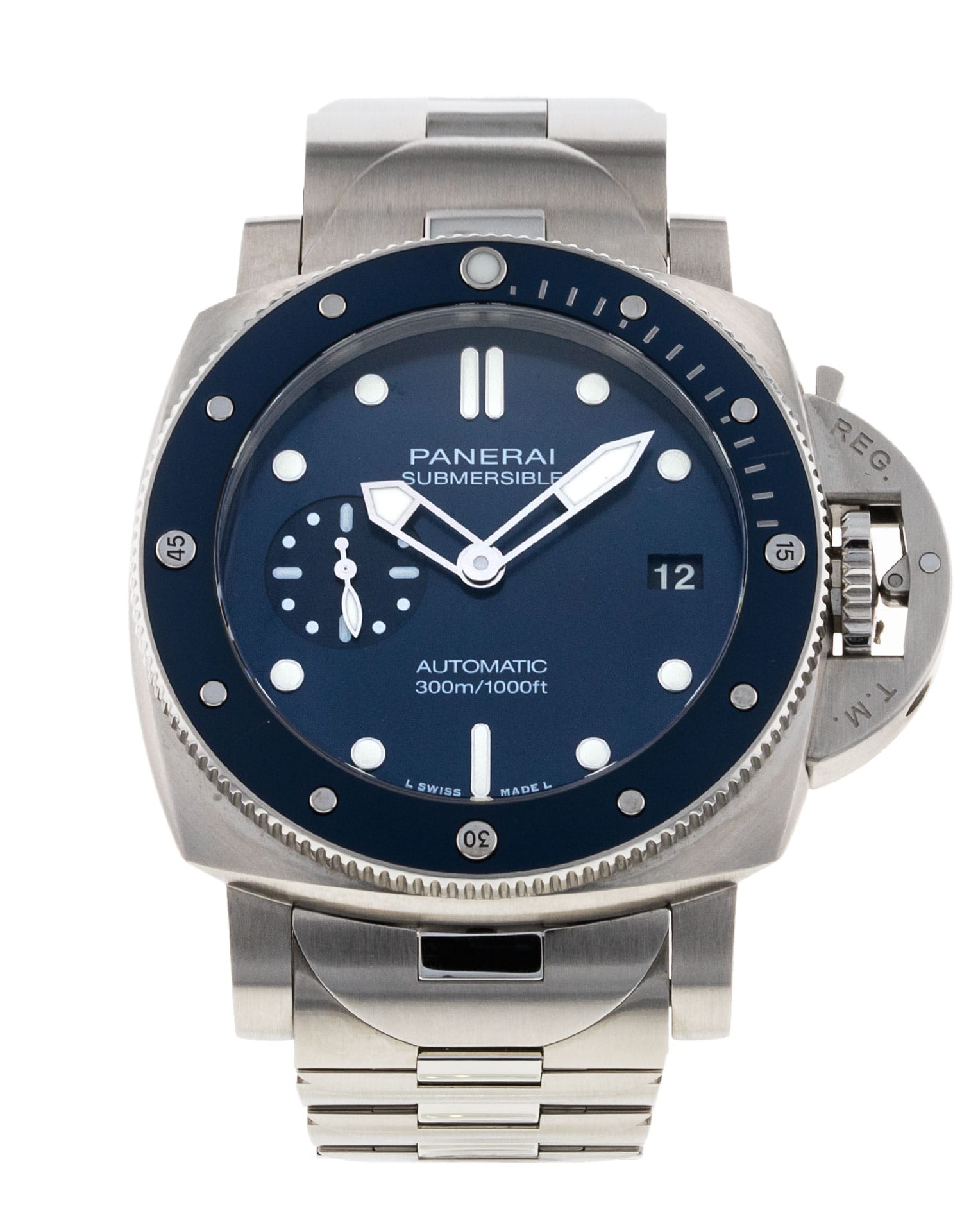 Panerai Submersible - cadran Bleu et un bracelet e Métal